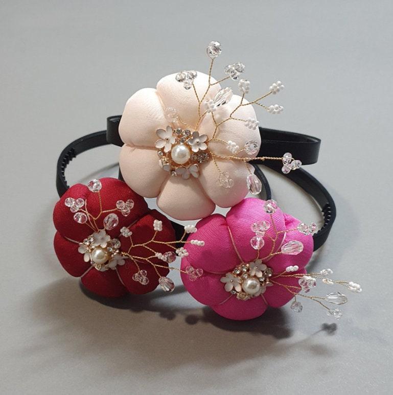 Esthetic Floral Pumpkin Headband - Native Korean