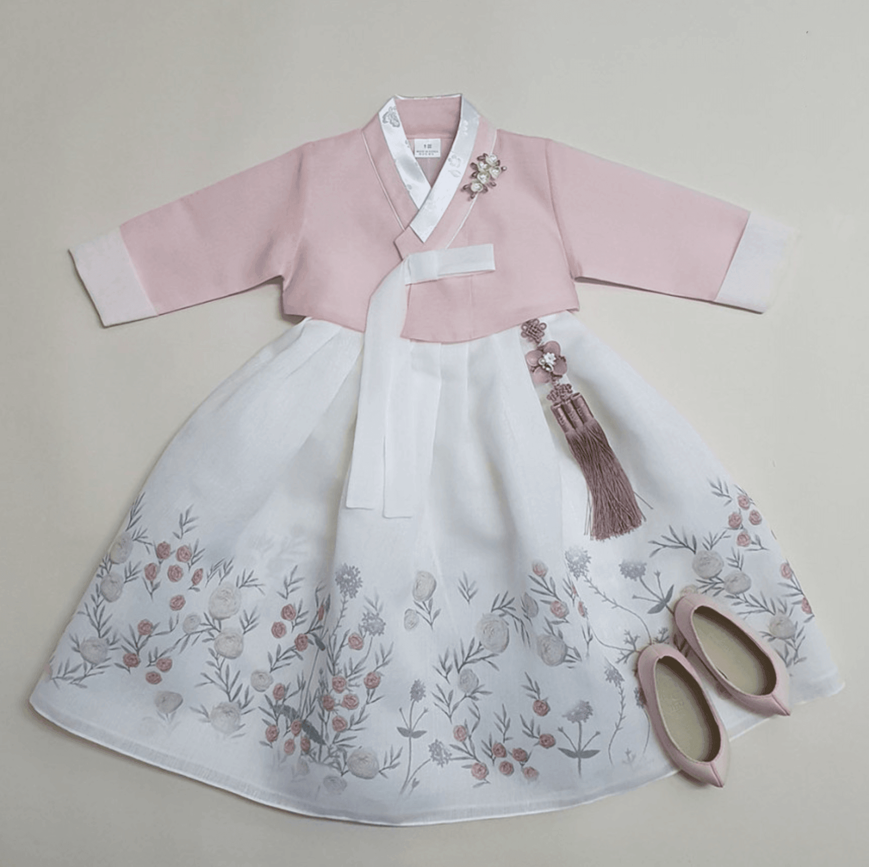 Floral Long Tassel Norigae - Native Korean