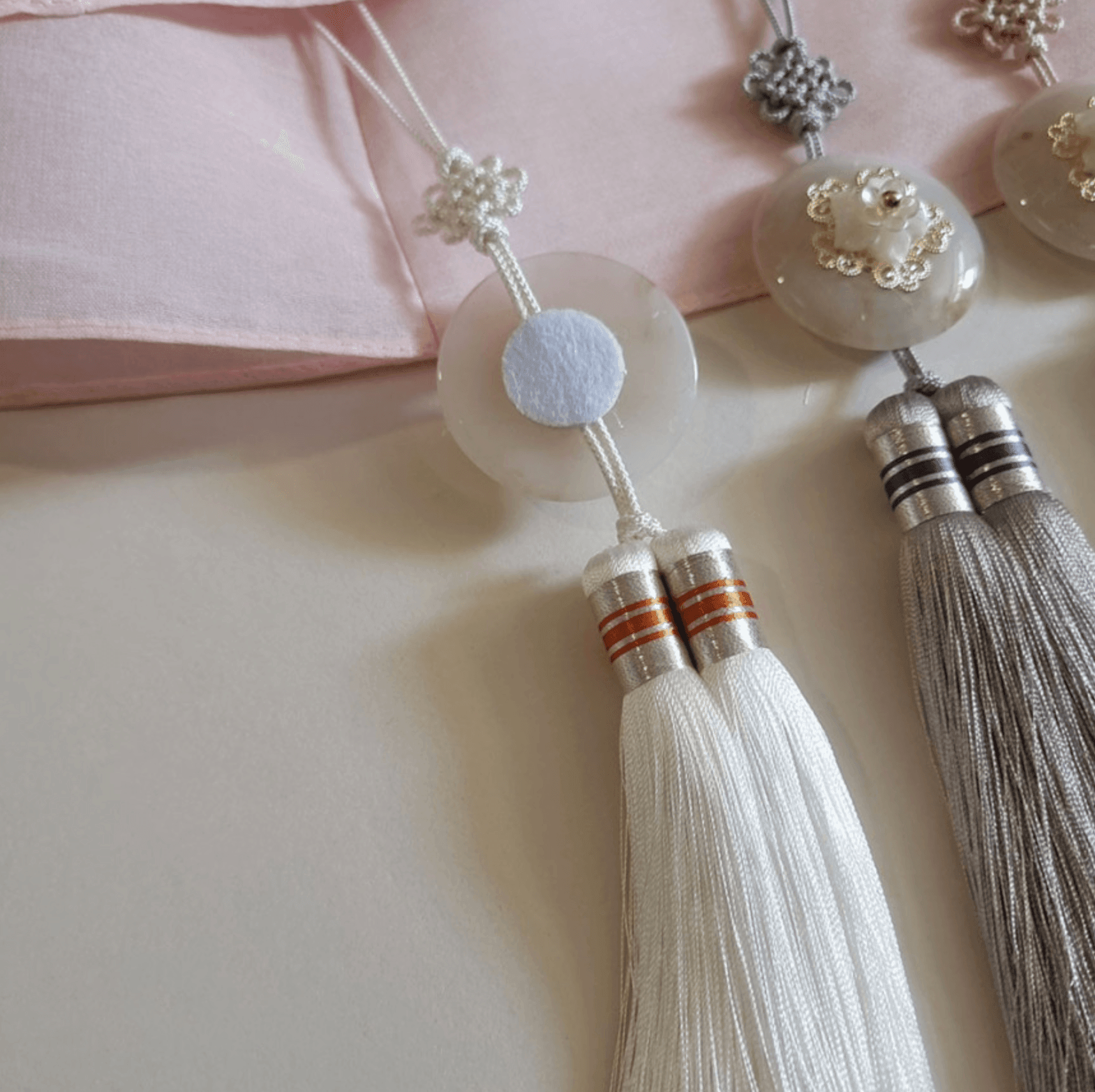 Floral Silk Tassel Norigae - Native Korean
