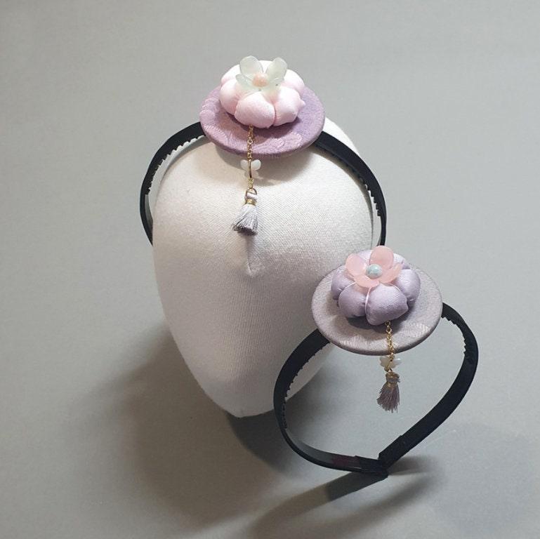 Flower Pumpkin Tassel Headband - Native Korean