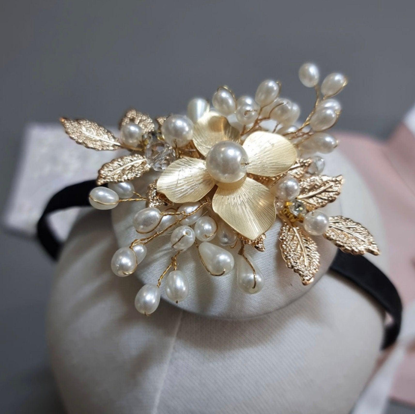 Gold Floral Headband - Native Korean