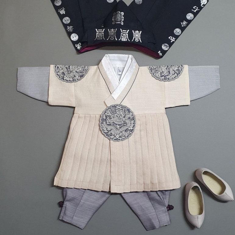 Hyungoon Pleated Pastel Boy Hanbok (100D-8YR) - Native Korean