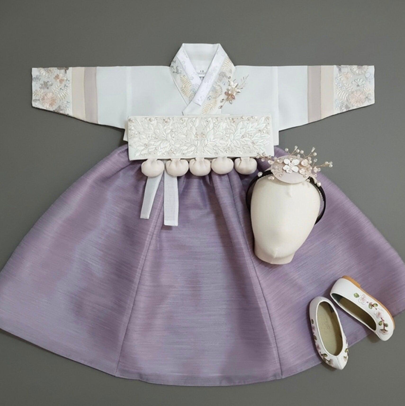 Hyunji Purple Girl Hanbok (100D-15YR) - Native Korean