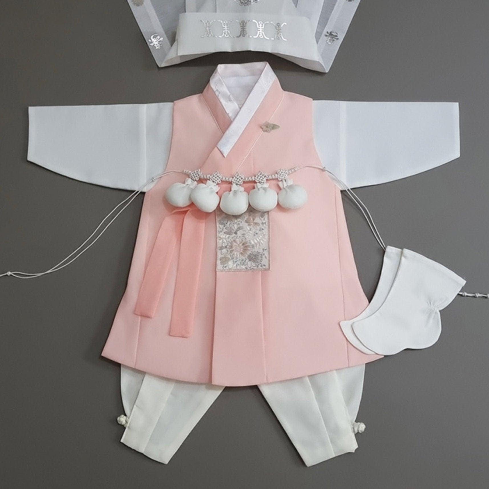 Hyunsoo Coral Solid Boy Hanbok (100D-10YR) - Native Korean