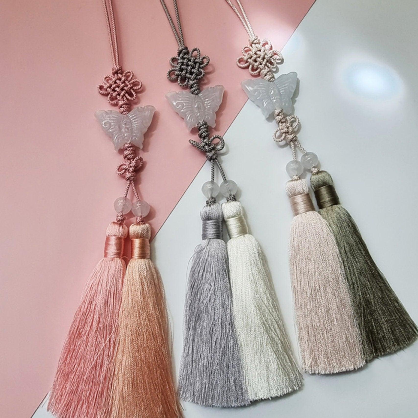 Jade Duo Tassel Norigae - Native Korean