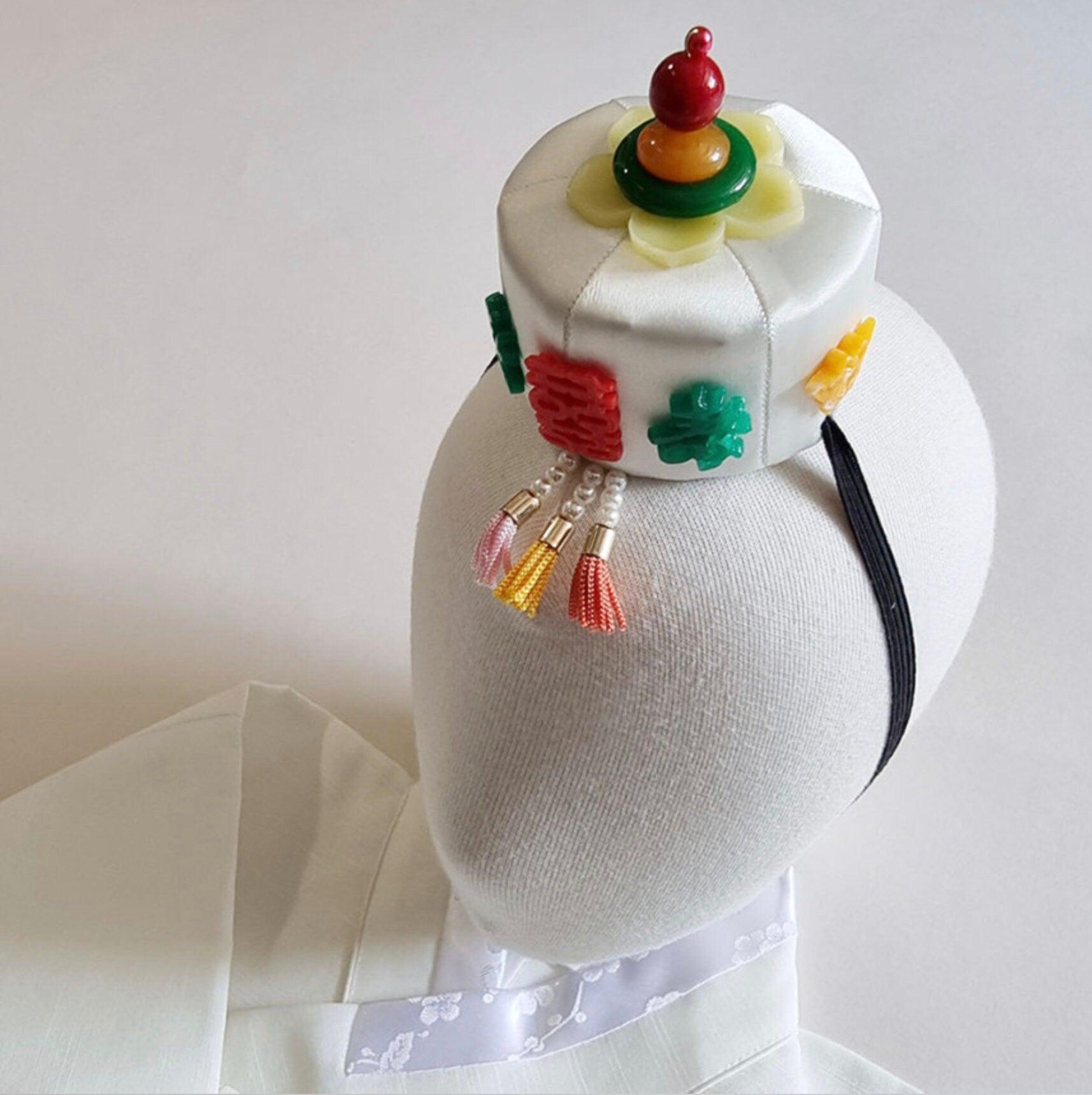 Jade White Jokduri Korean Coronet - Native Korean