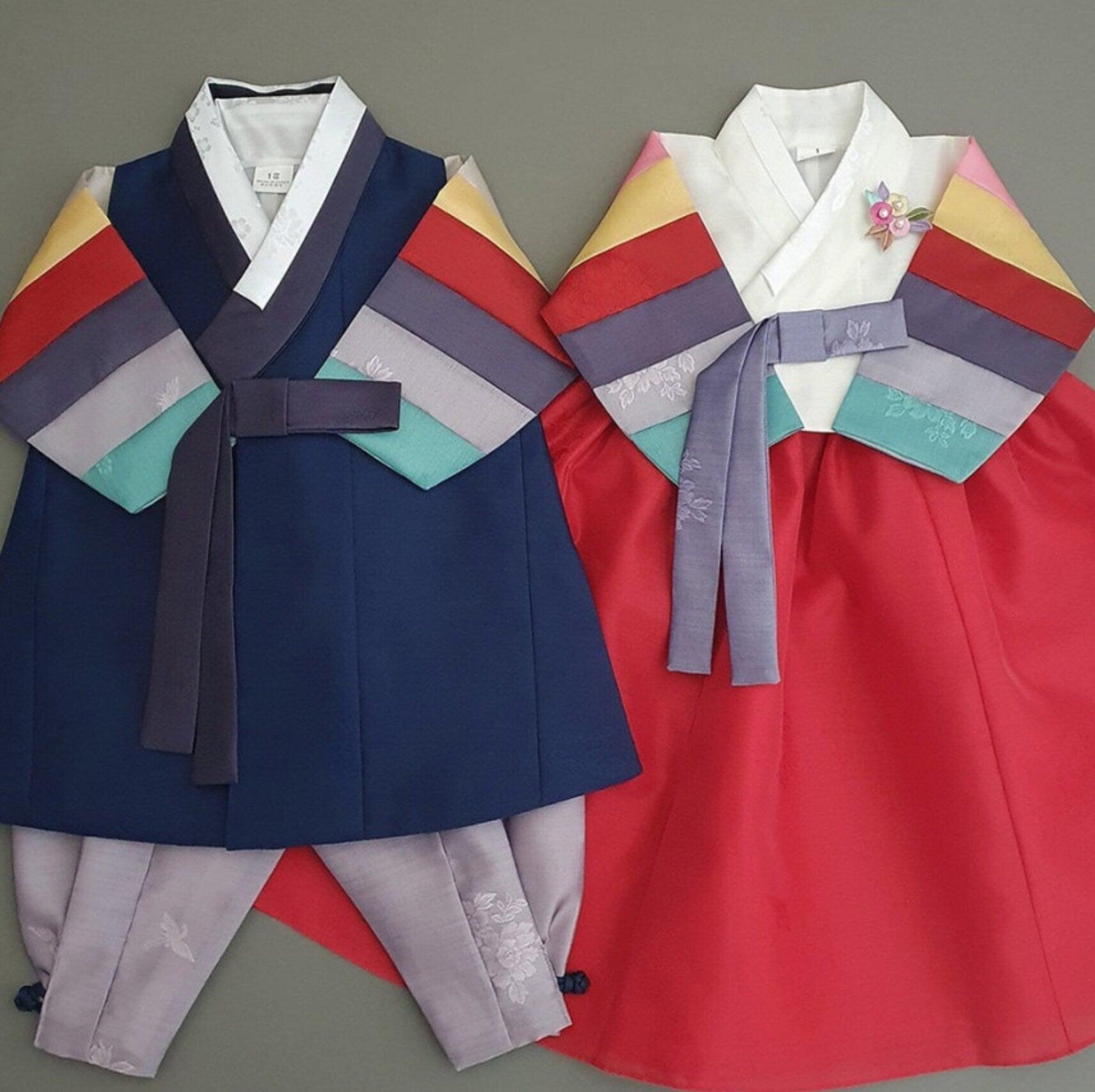 Jeongdam Ivory Red Girl Hanbok (100D-15YR) - Native Korean