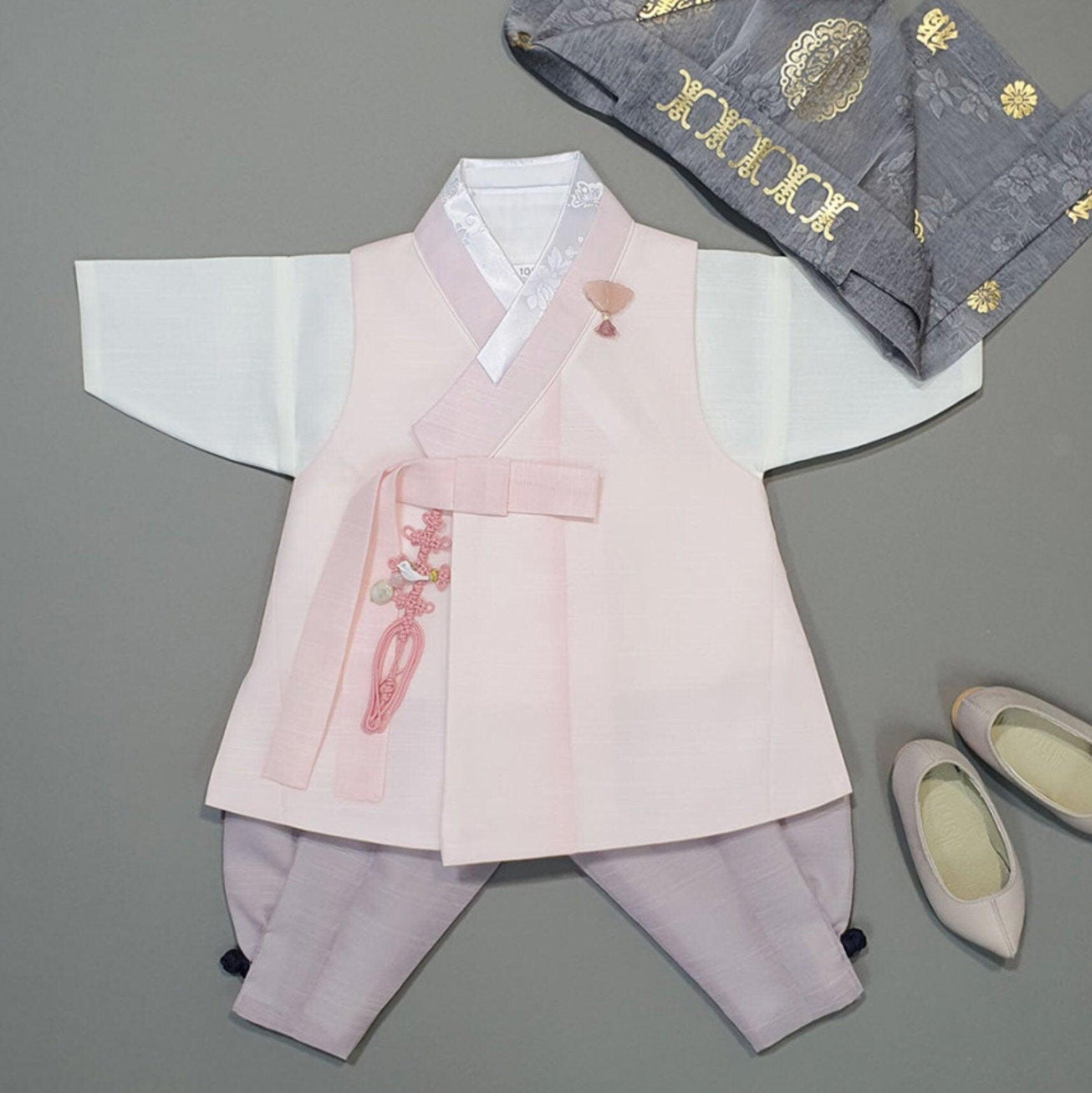 Jungsung Pink Boy Hanbok (100D-1YR) - Native Korean