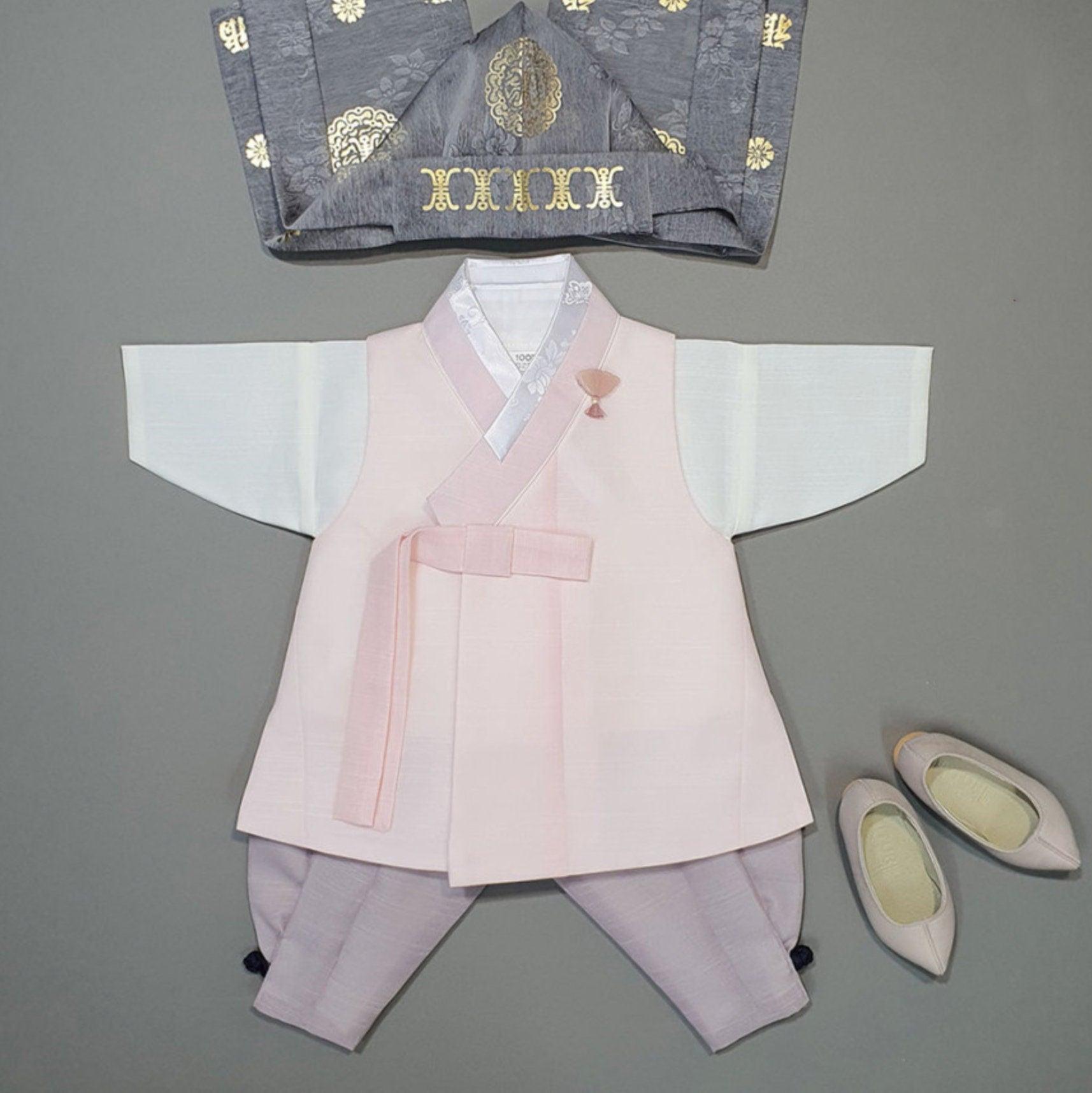 Jungsung Pink Boy Hanbok (100D-1YR) - Native Korean