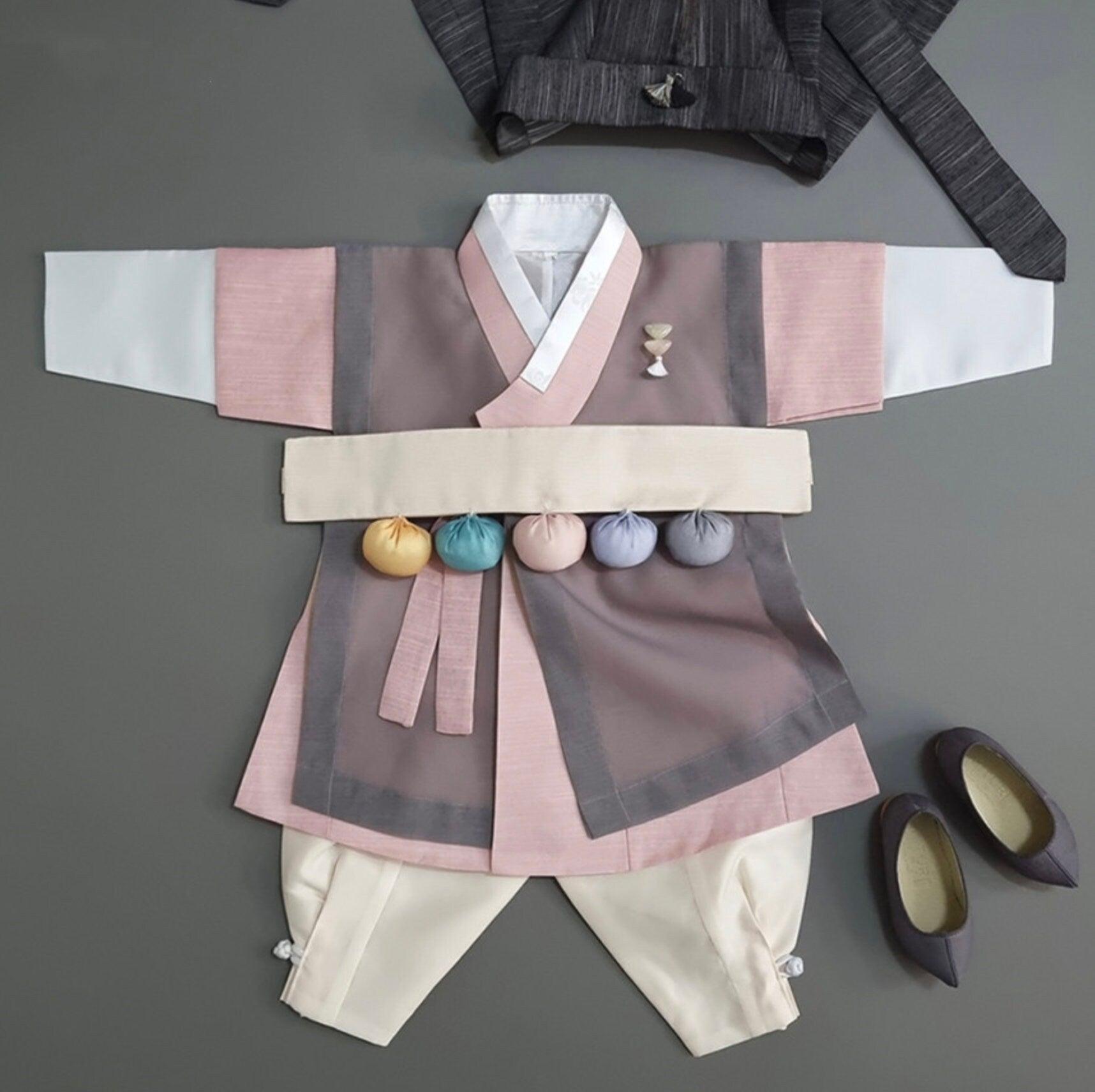 Kyusun Pink Boy Hanbok (100D-10YR) - Native Korean