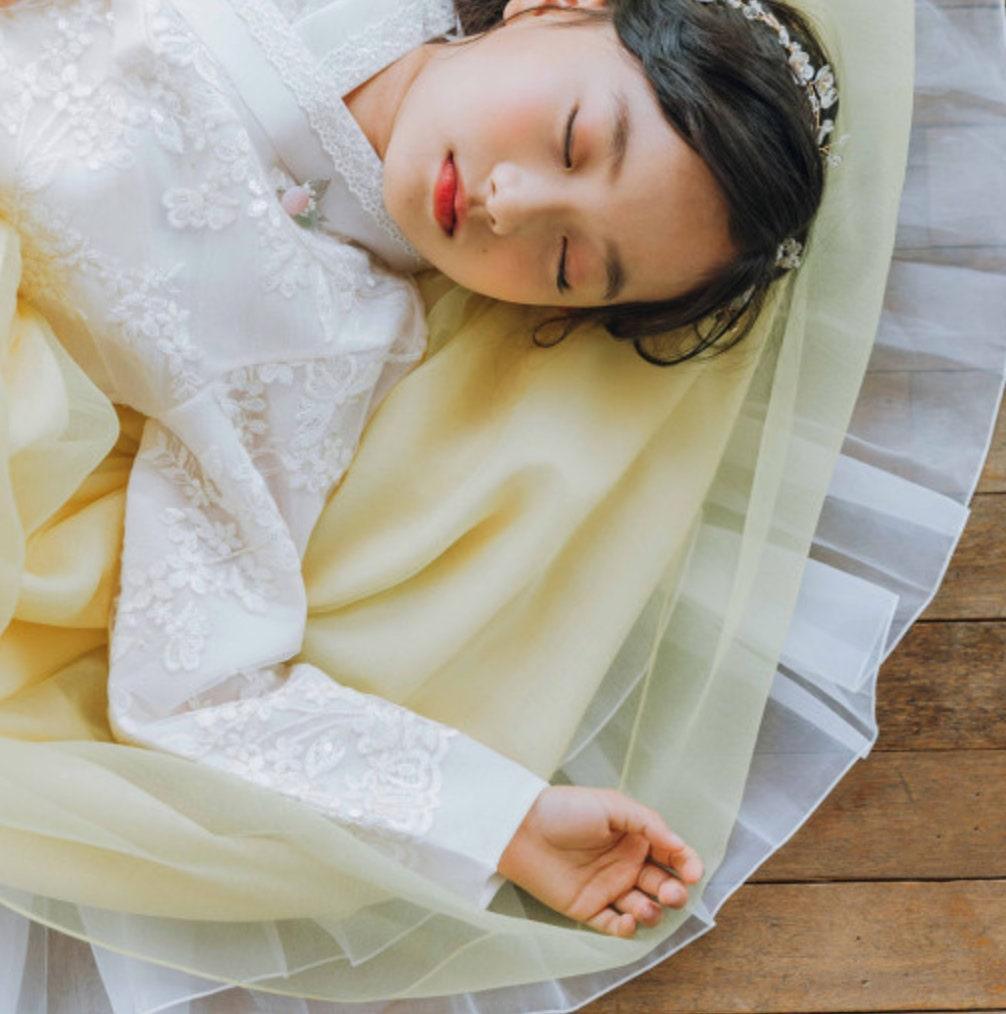Lunar Yellow Dress Girl Hanbok (1-10YR) - Native Korean
