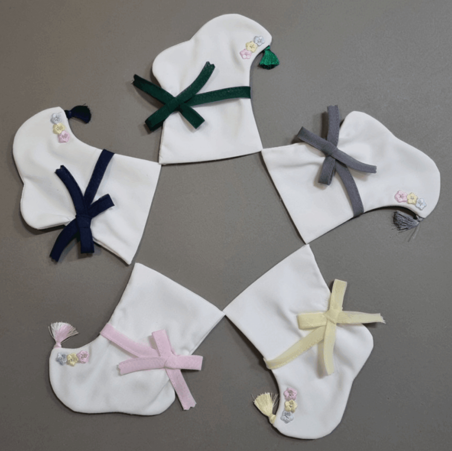 Pastel Floral Hanbok Socks (5 Colors) - Native Korean