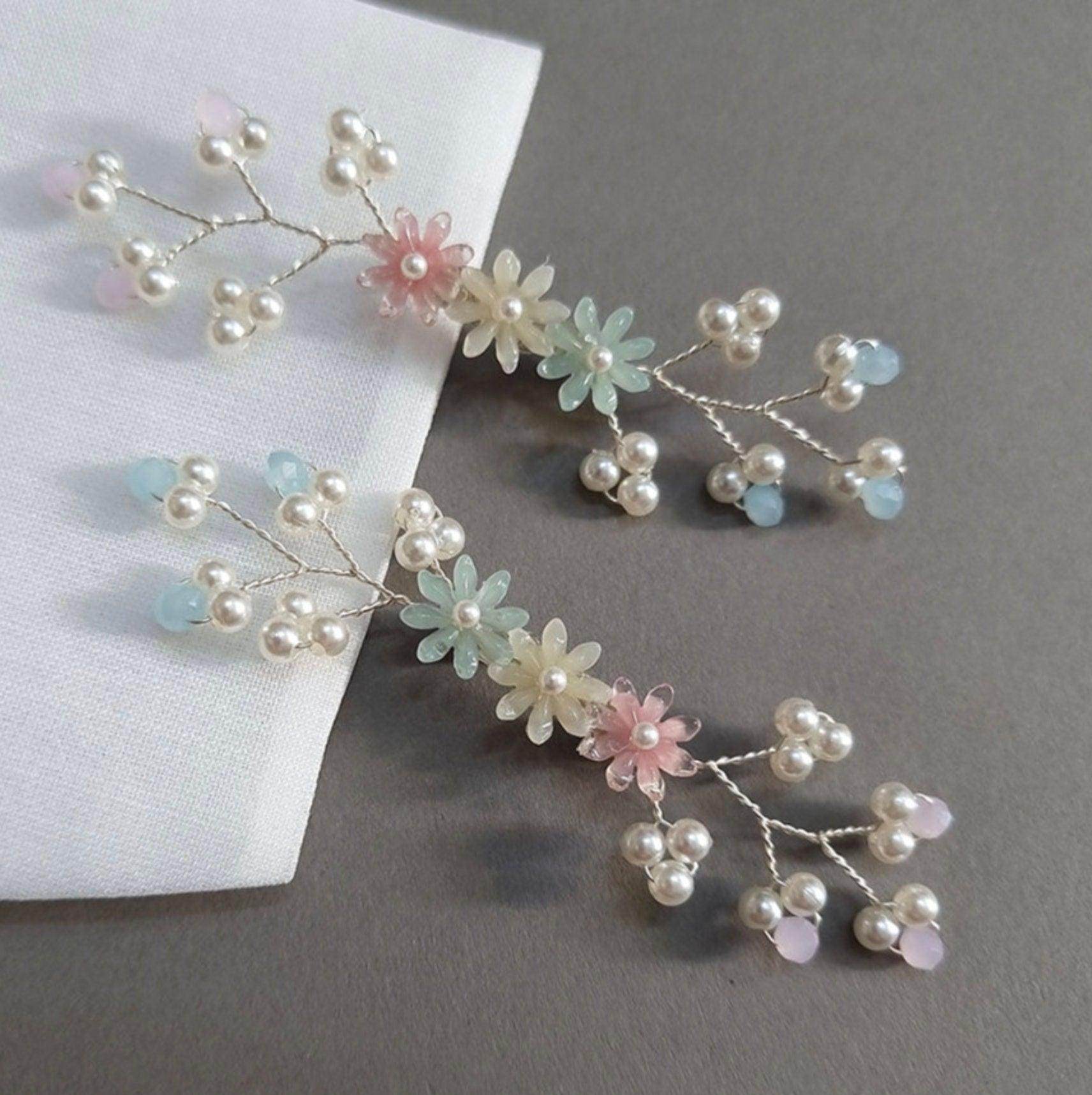 Pastel Pearl Flower Brooch - Native Korean