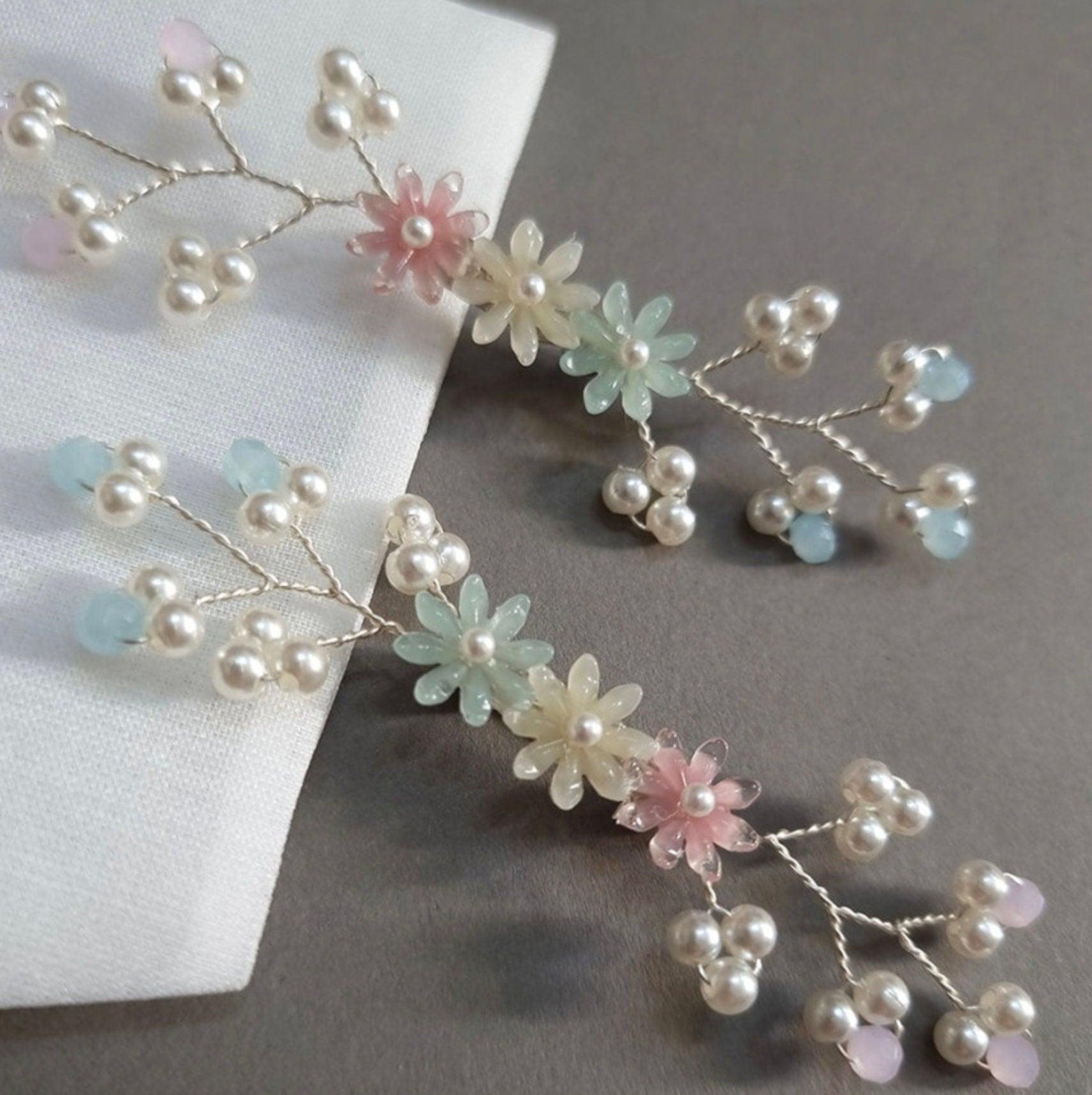 Pastel Pearl Flower Brooch - Native Korean