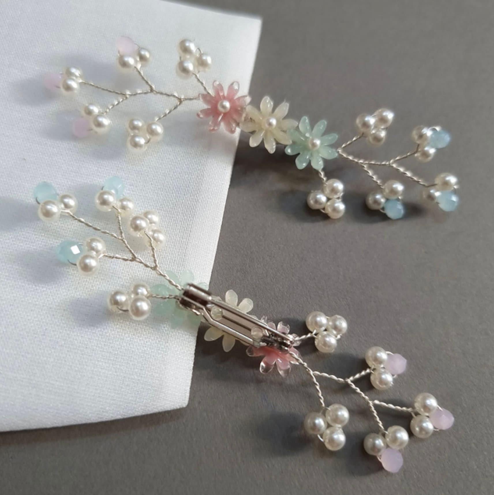 Pastel Pearl Flower Brooch - Native Korean