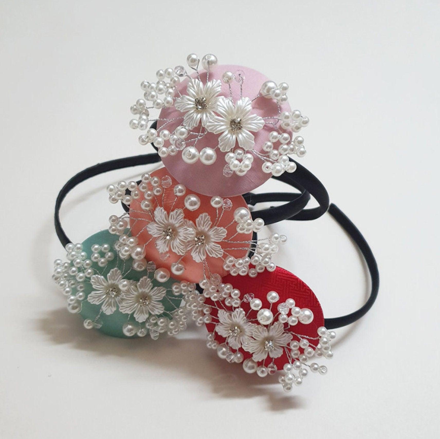 Pearl Flower Headband - Native Korean