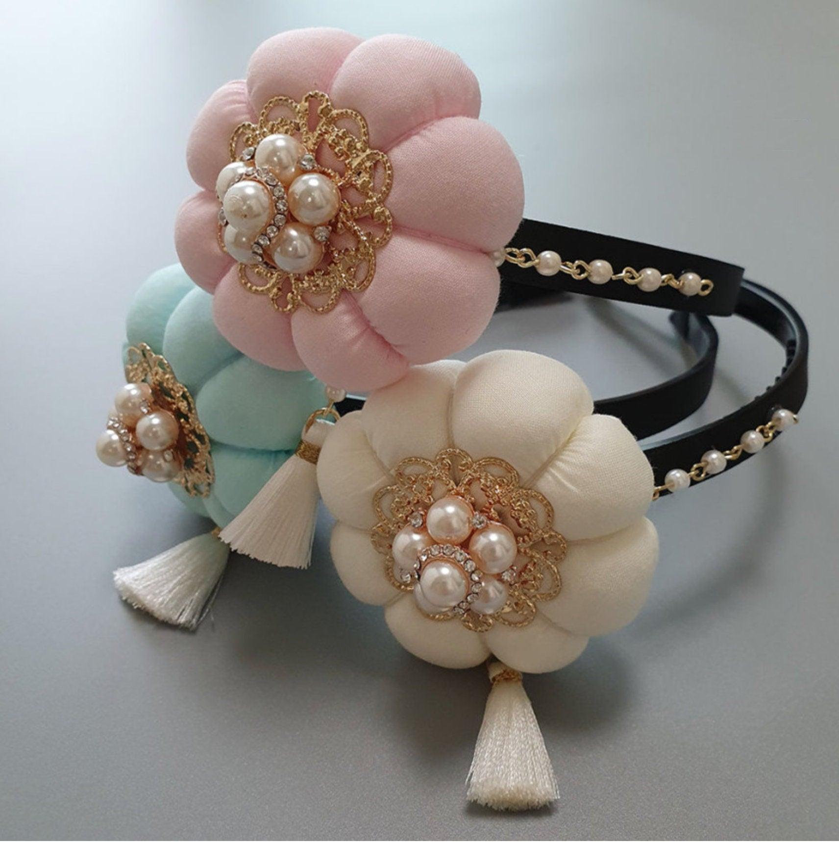 Pearl Pumpkin Headband - Native Korean