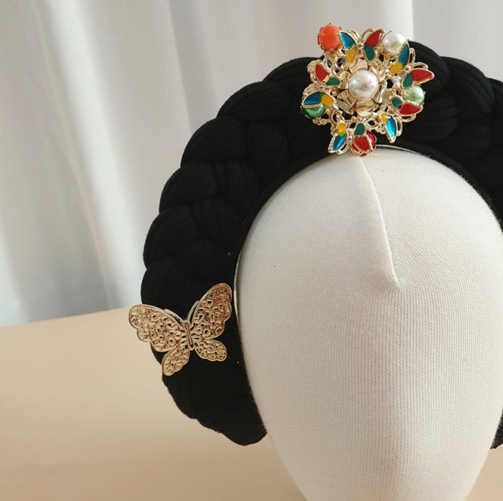 Princess Style Colorful Butterfly Hairband - Native Korean