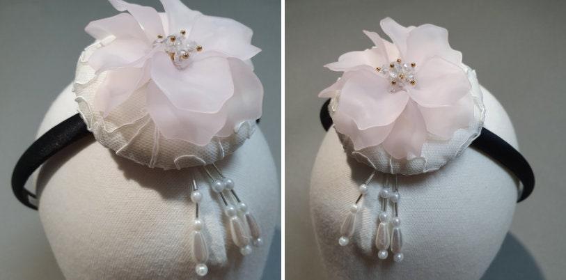 Pure Pink Beads Flower Headband - Native Korean