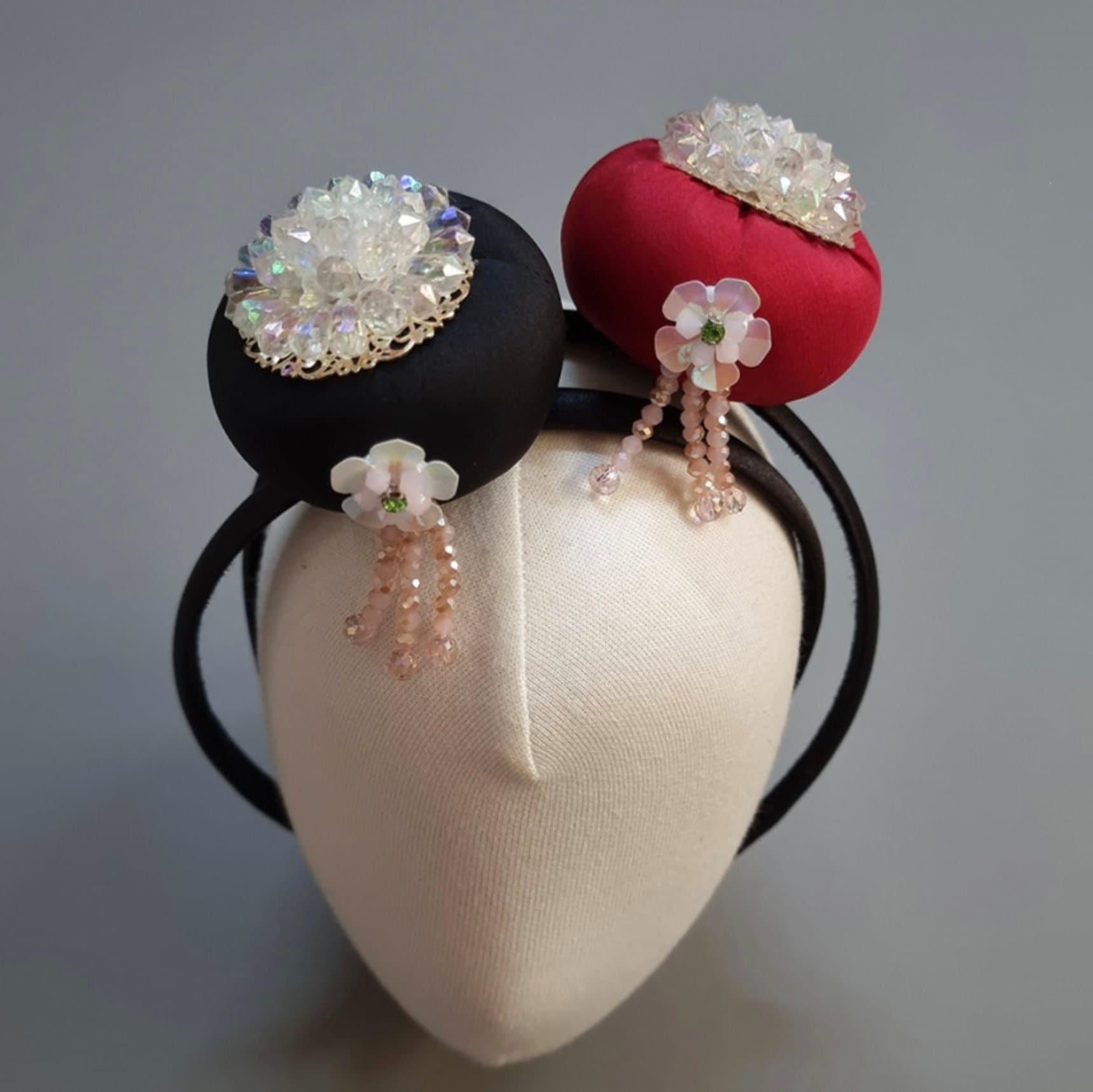 Silk Beaded Headband - Native Korean