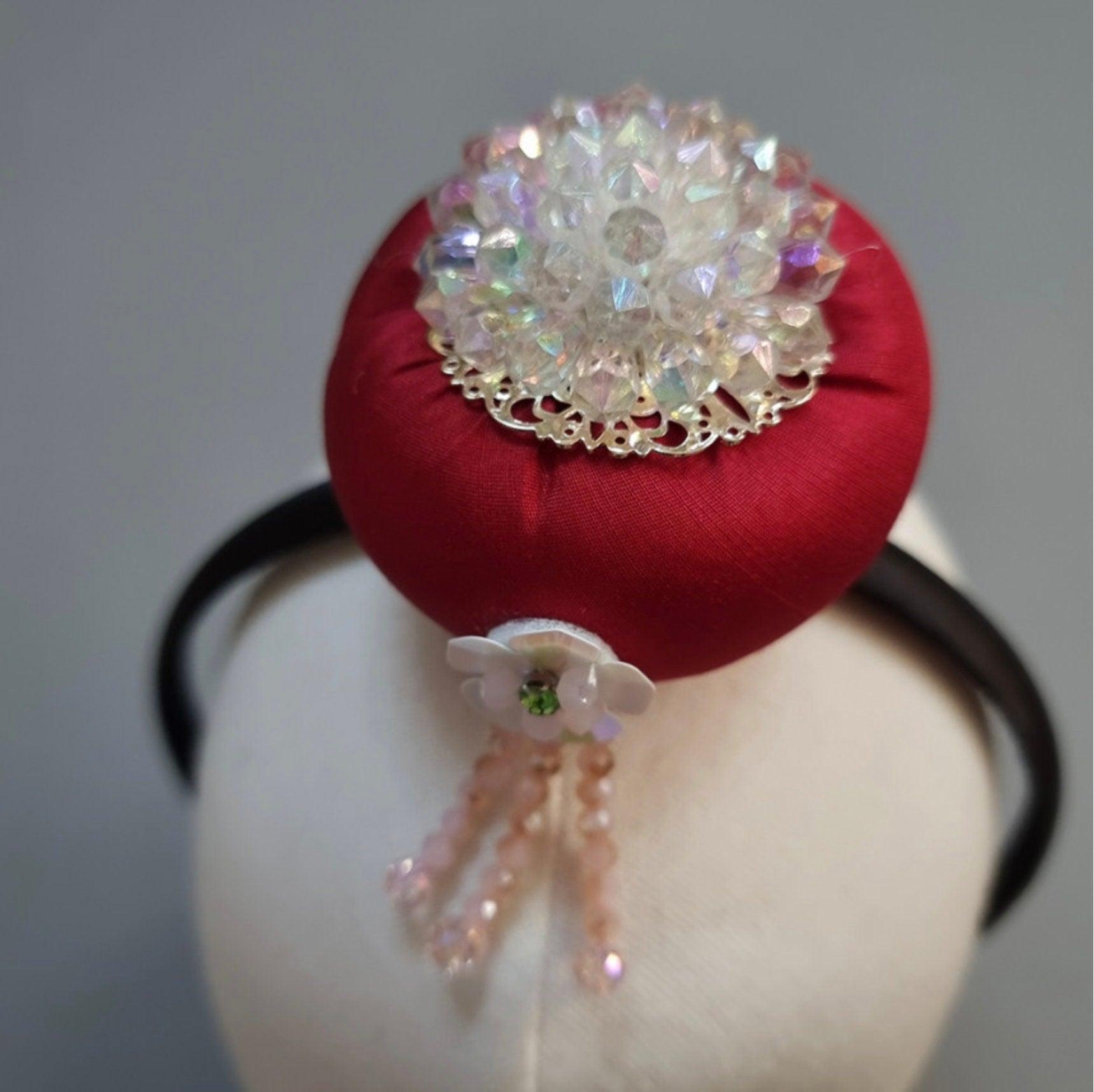 Silk Beaded Headband - Native Korean
