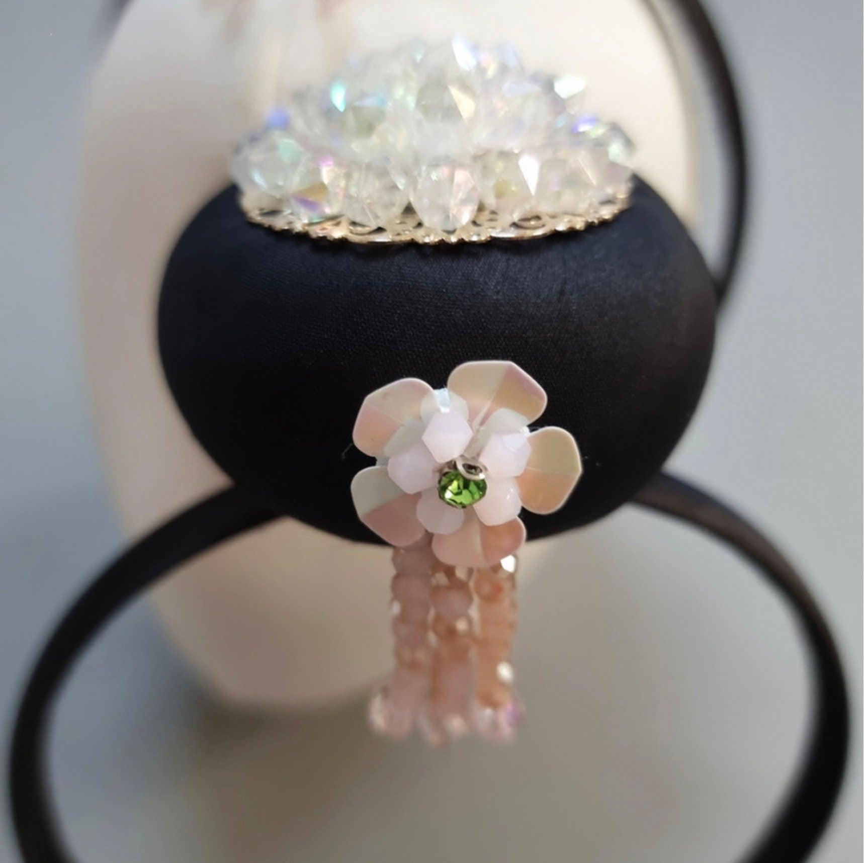 Silk Beaded Headband - Native Korean