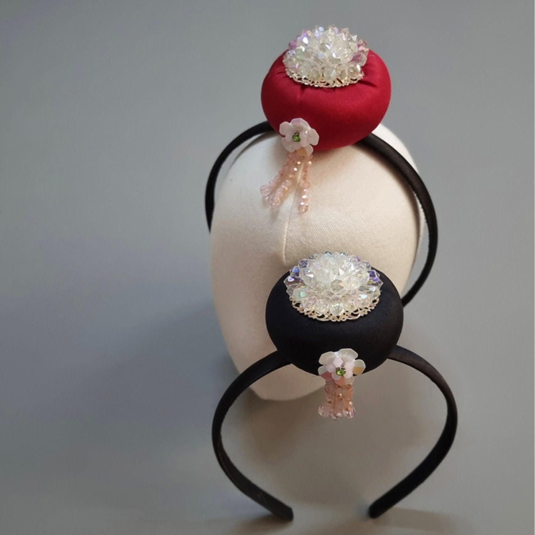 Silk Beaded Headband - Native Korean