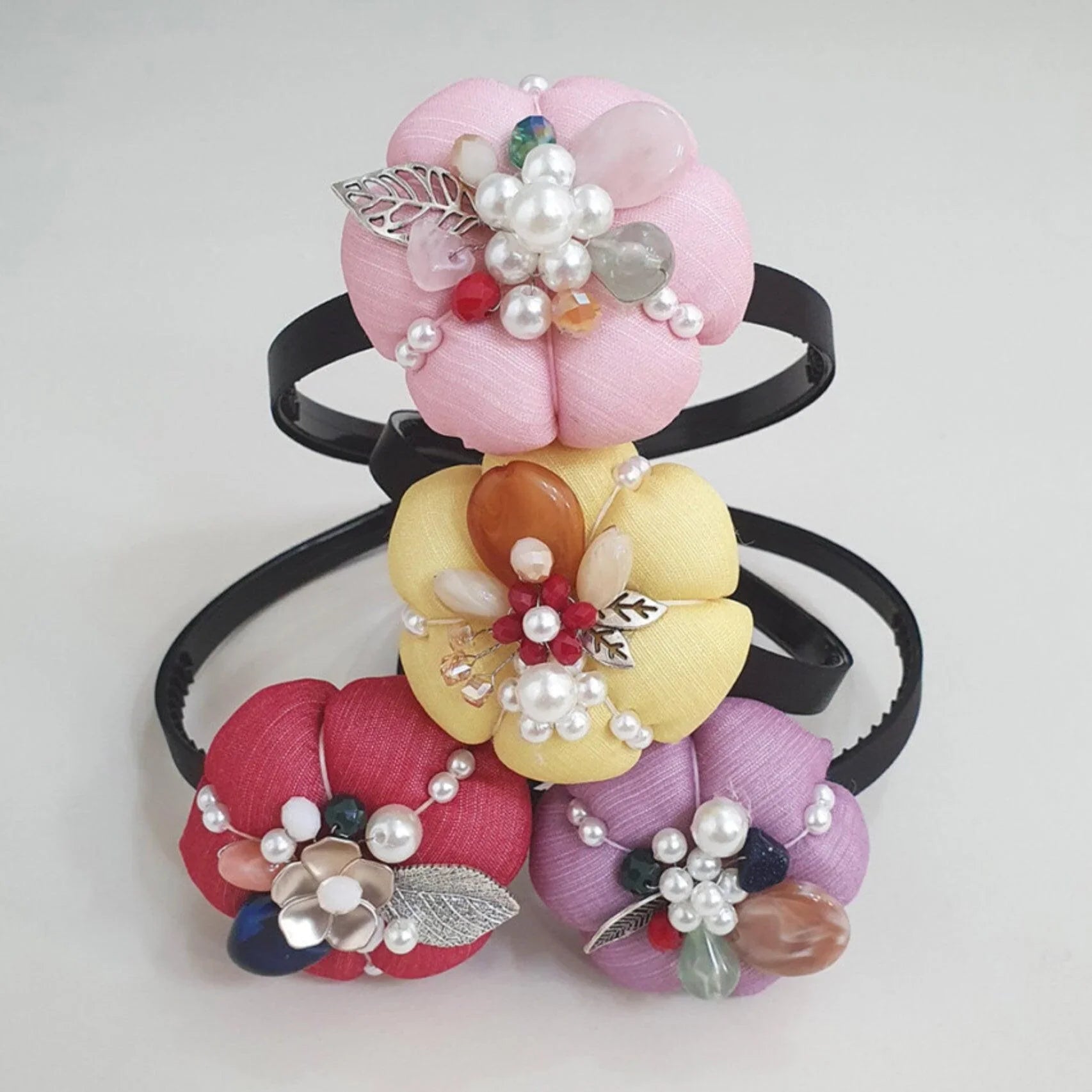 Stone Floral Pumpkin Headband - Native Korean