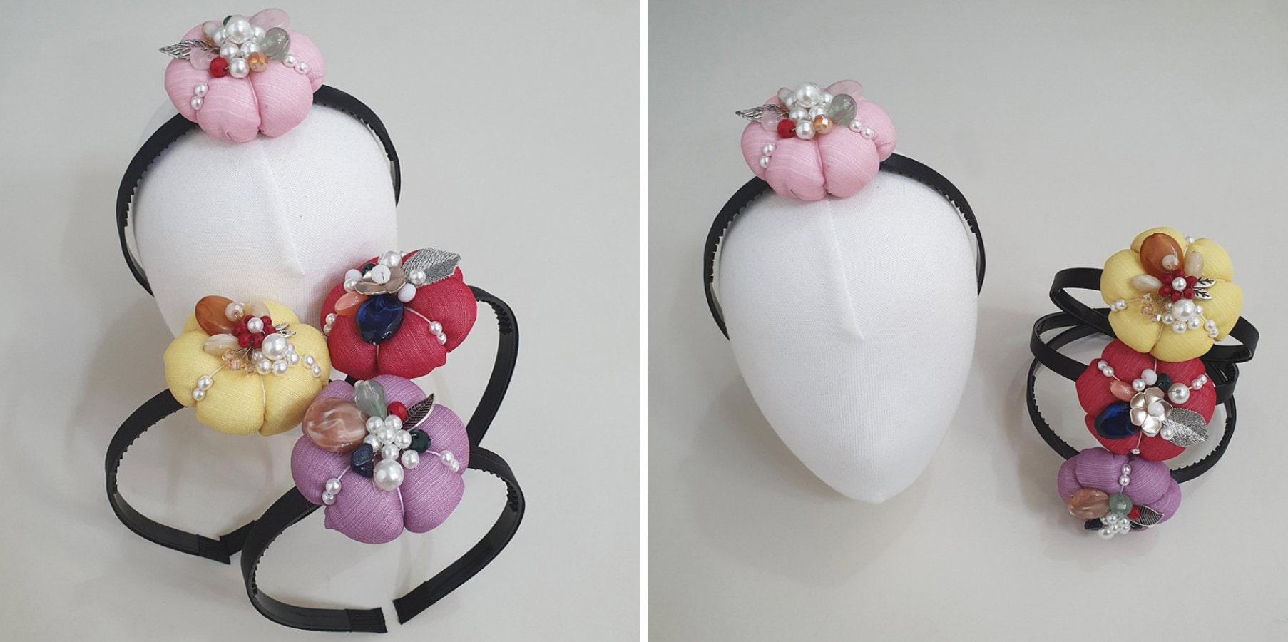 Stone Floral Pumpkin Headband - Native Korean