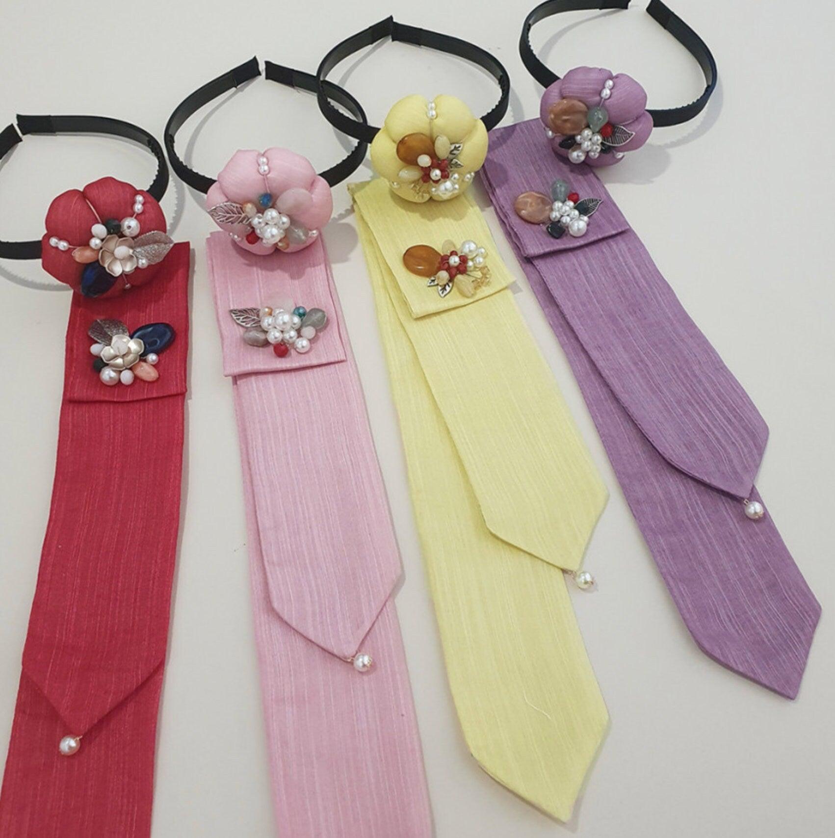Stone Floral Pumpkin Headband - Native Korean