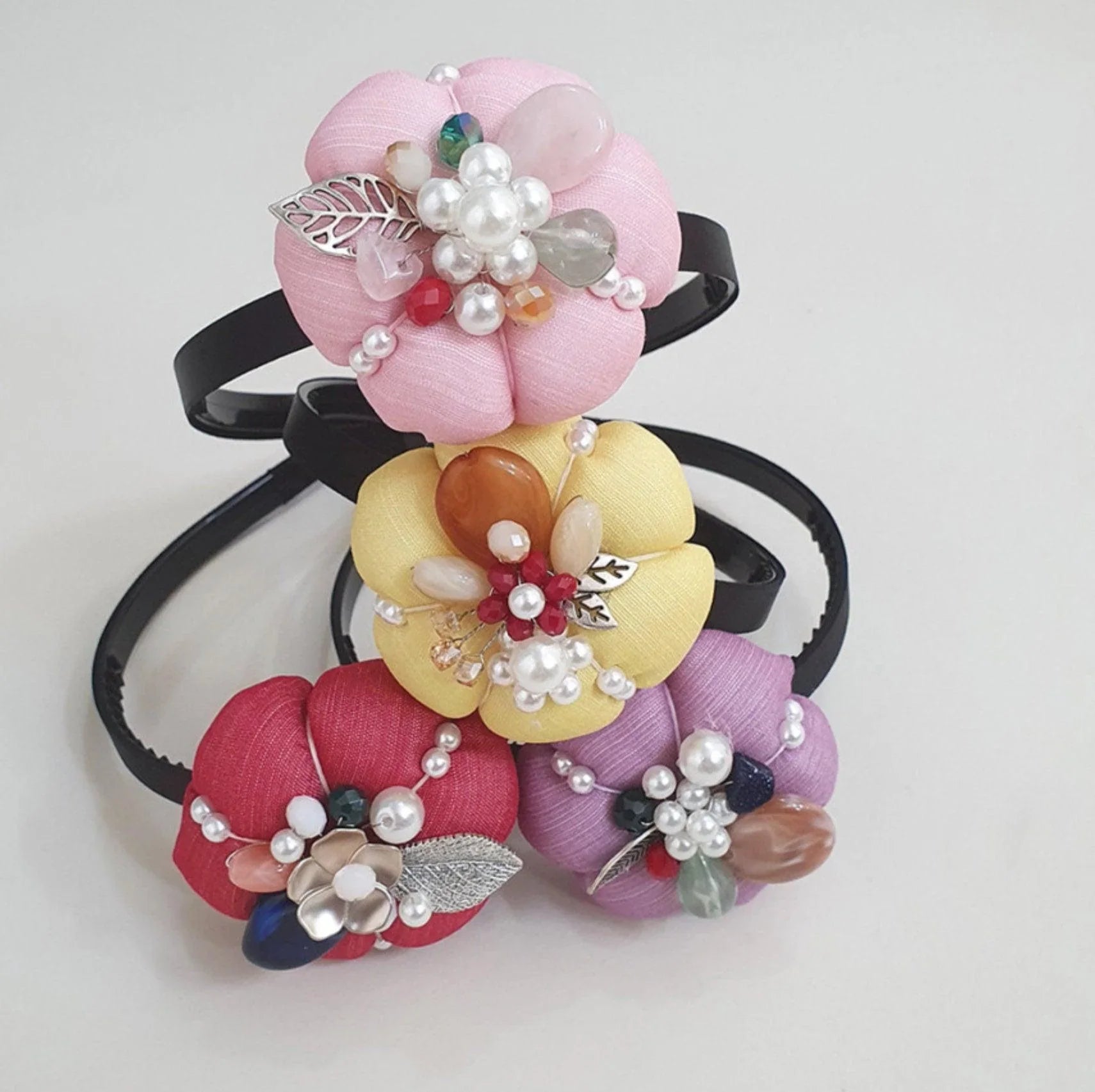 Stone Floral Pumpkin Headband - Native Korean