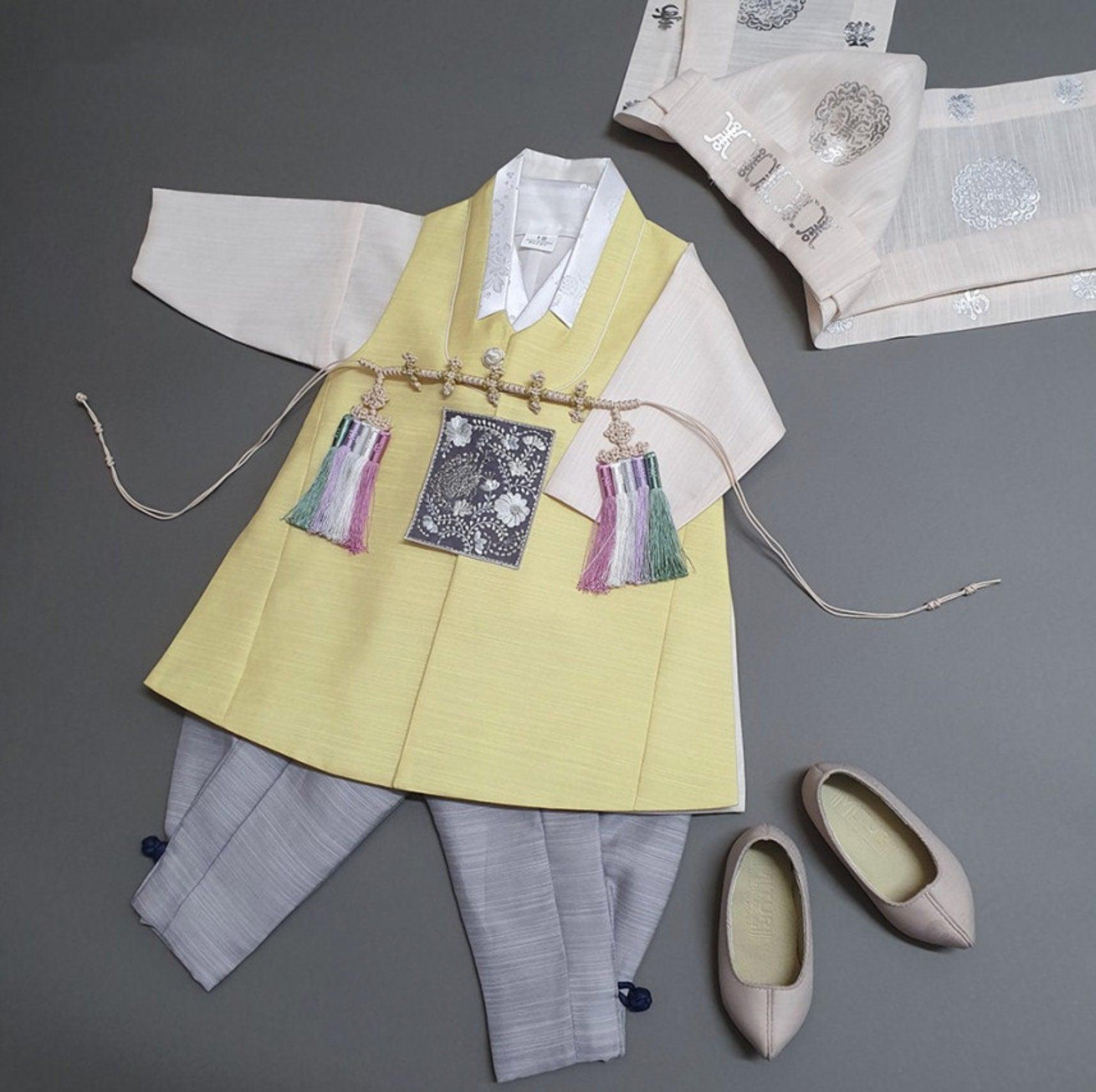 Sungjin Lemon Solid Boy Hanbok (100D-10YR) - Native Korean