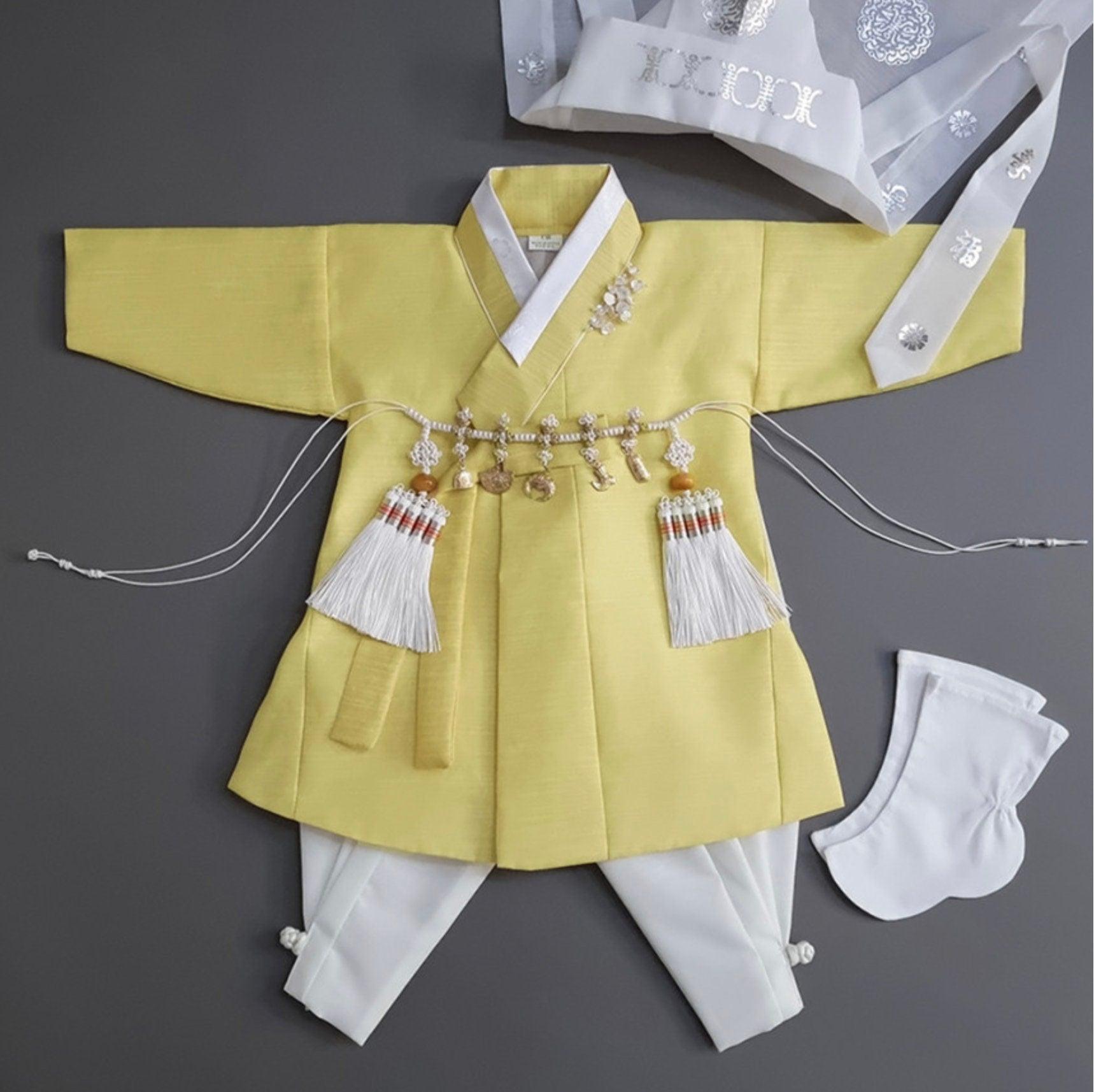 Sungjoon Lemon Ivory Boy Hanbok (100D-8YR) - Native Korean