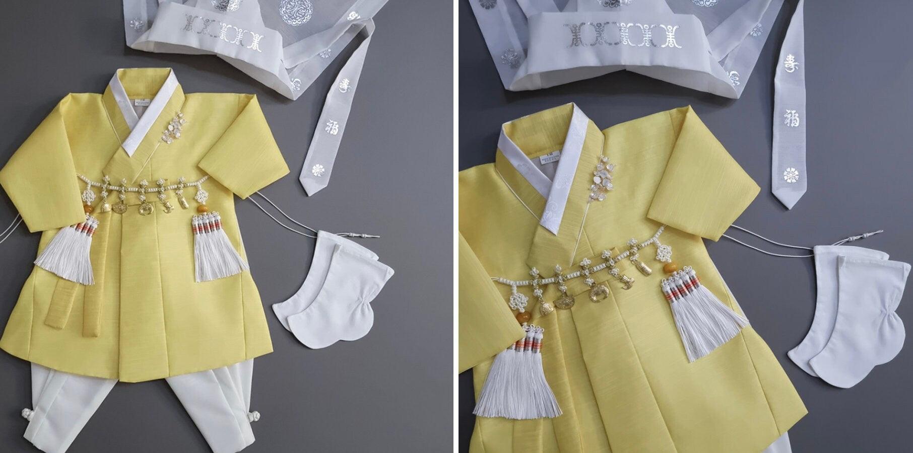 Sungjoon Lemon Ivory Boy Hanbok (100D-8YR) - Native Korean
