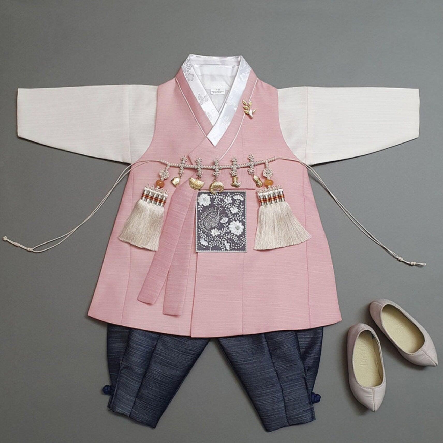 Sungju Coral Solid Boy Hanbok (100D-10YR) - Native Korean