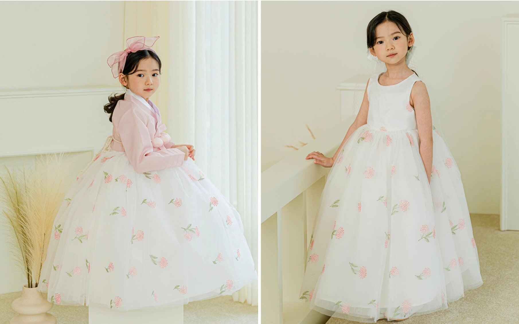 Xia Pink Dress Girl Hanbok (100D-8YR) - Native Korean