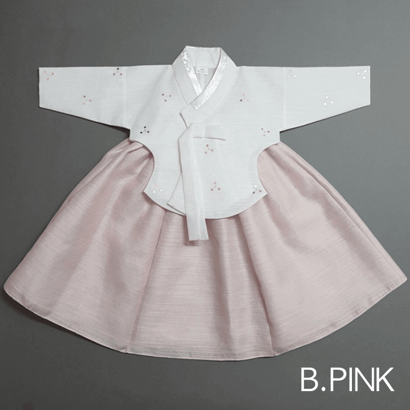Yejin Gold foil Dangui-4 Colors Pink Girl Hanbok (100D-15YR) - Native Korean