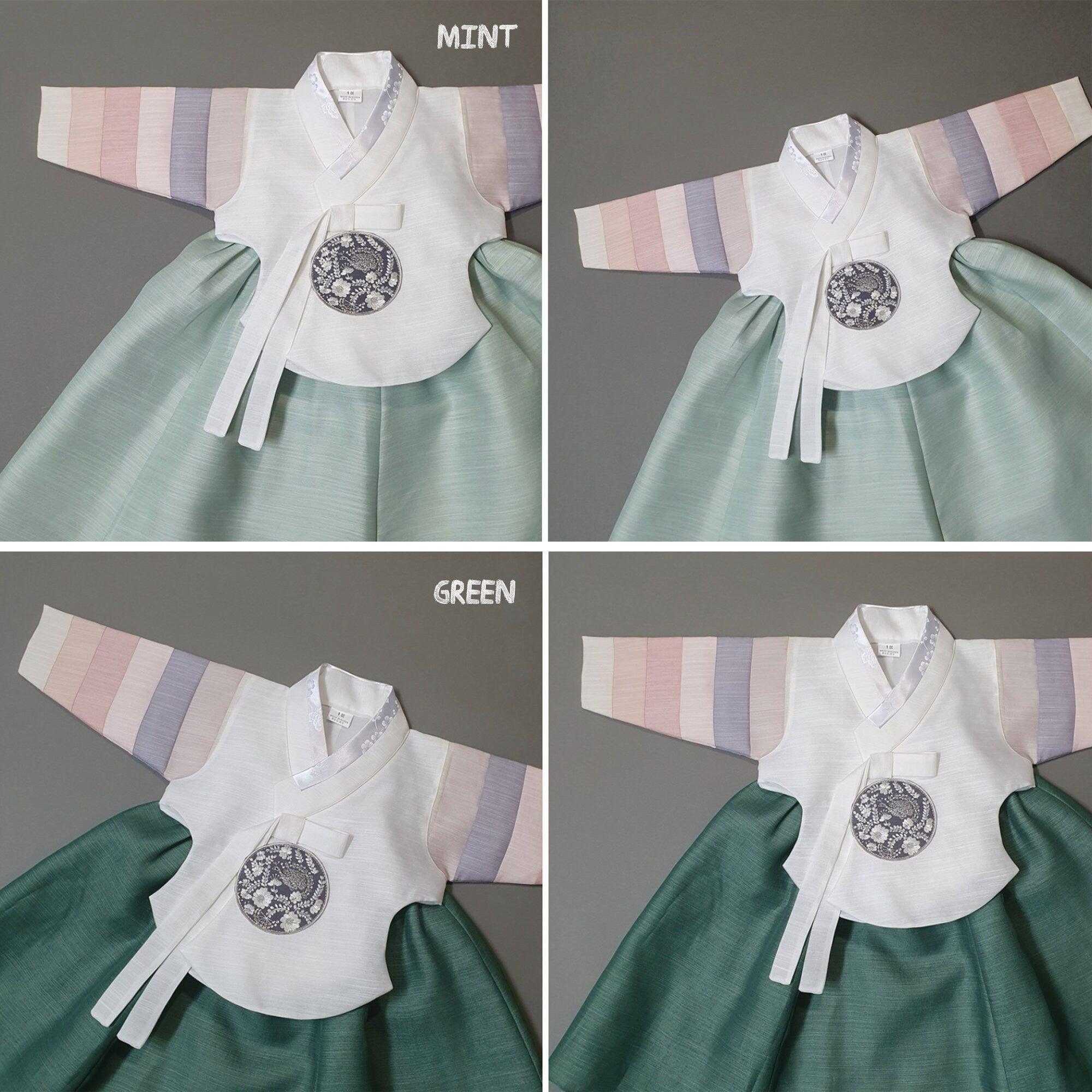 Yejin White Saekdong Dangui-11 Colors Skirt Girl Hanbok (100D-8YR) - Native Korean