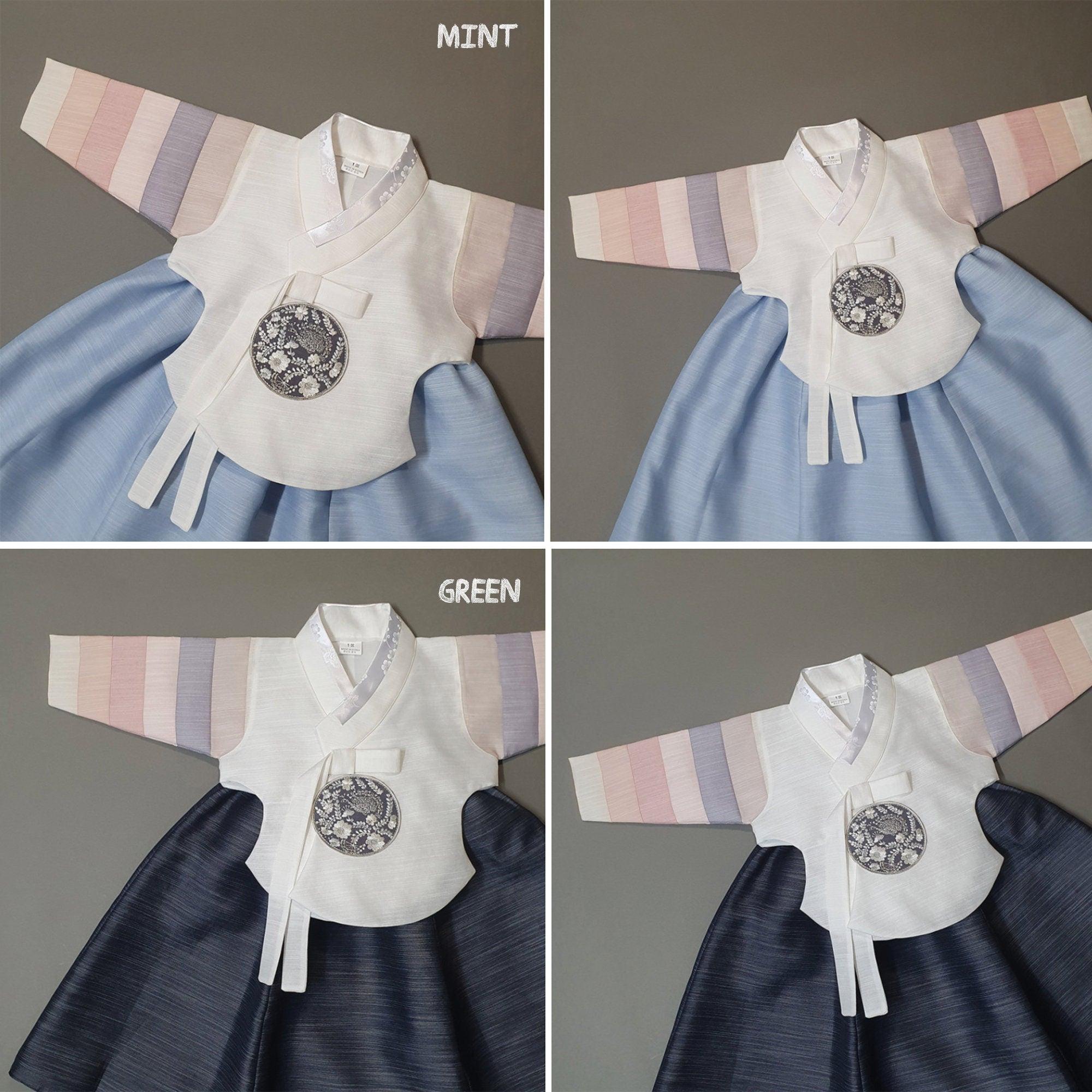 Yejin White Saekdong Dangui-11 Colors Skirt Girl Hanbok (100D-8YR) - Native Korean
