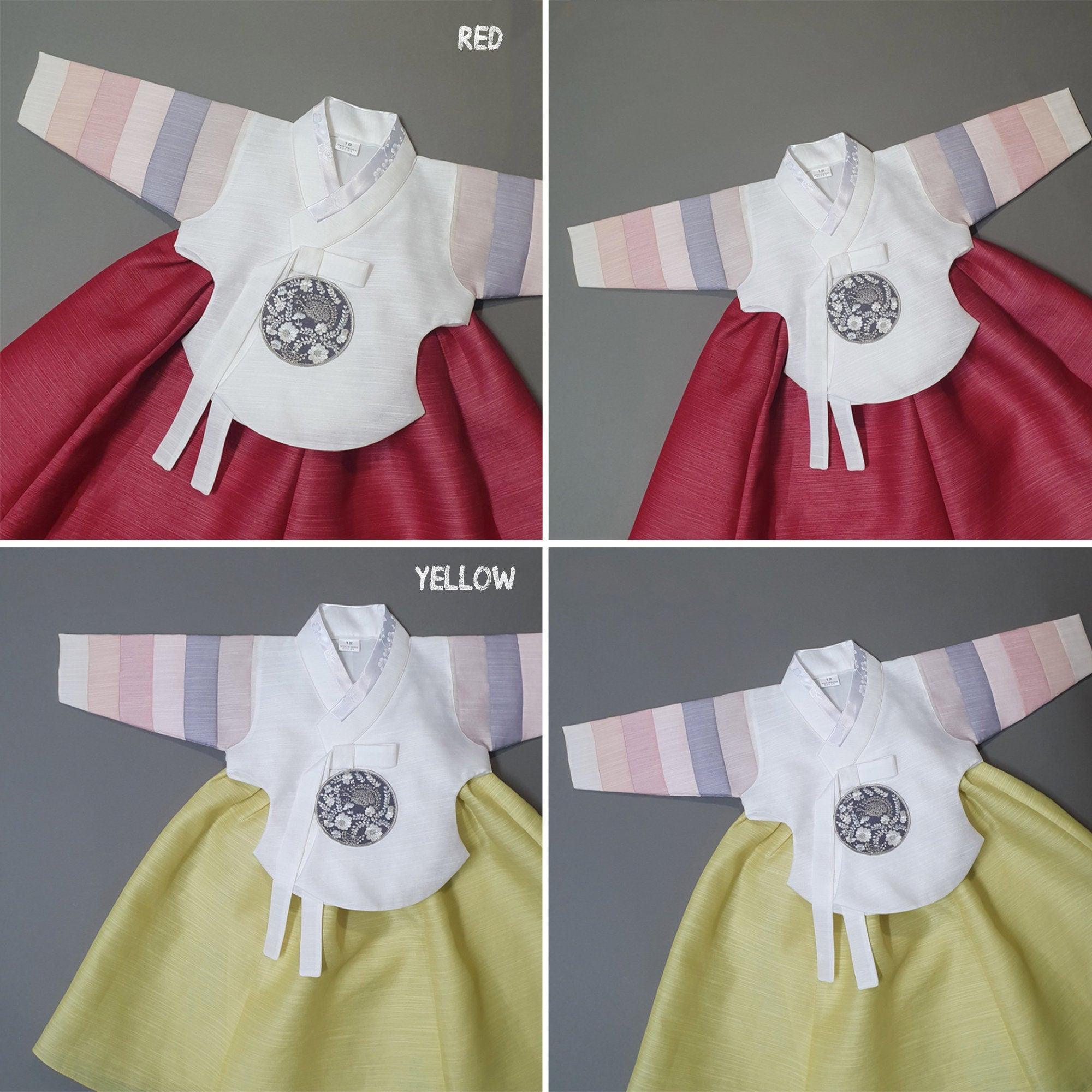 Yejin White Saekdong Dangui-11 Colors Skirt Girl Hanbok (100D-8YR) - Native Korean