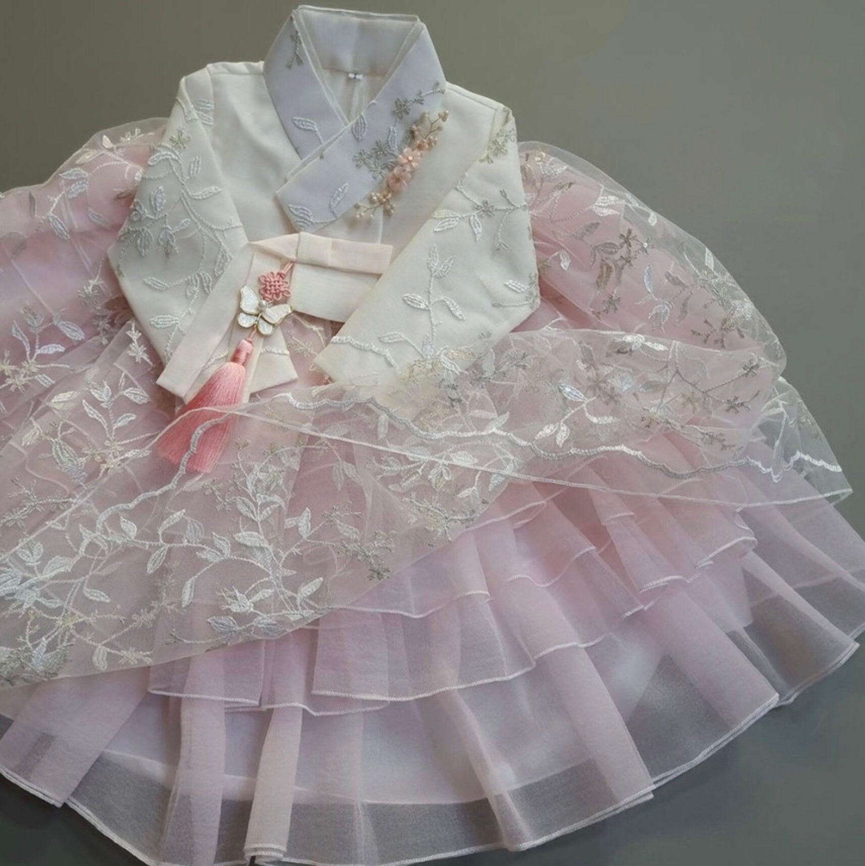 Yena Pink Dress Hanbok (Size 1~8) Girl Hanbok - Native Korean
