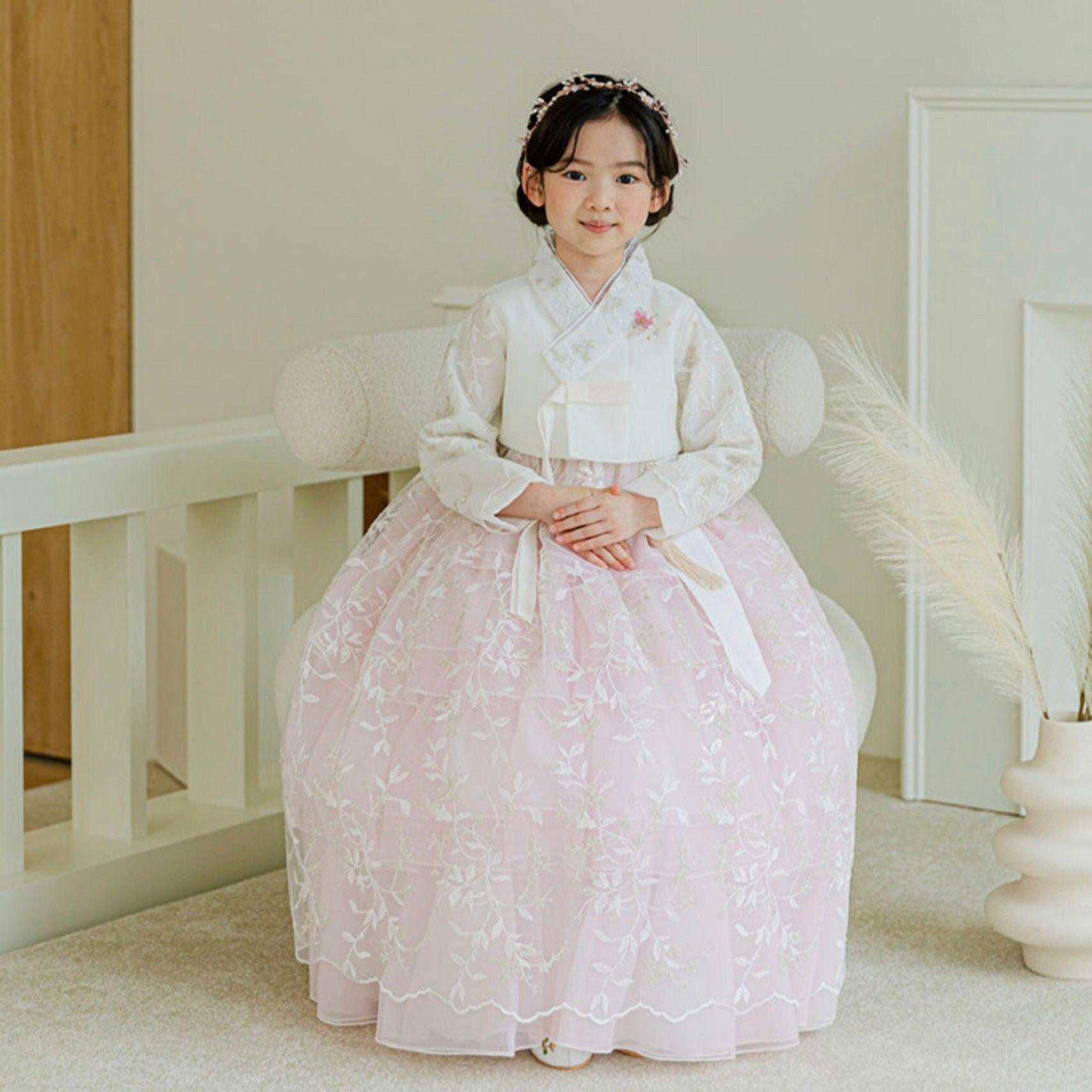 Yena Pink Dress Hanbok (Size 1~8) Girl Hanbok - Native Korean