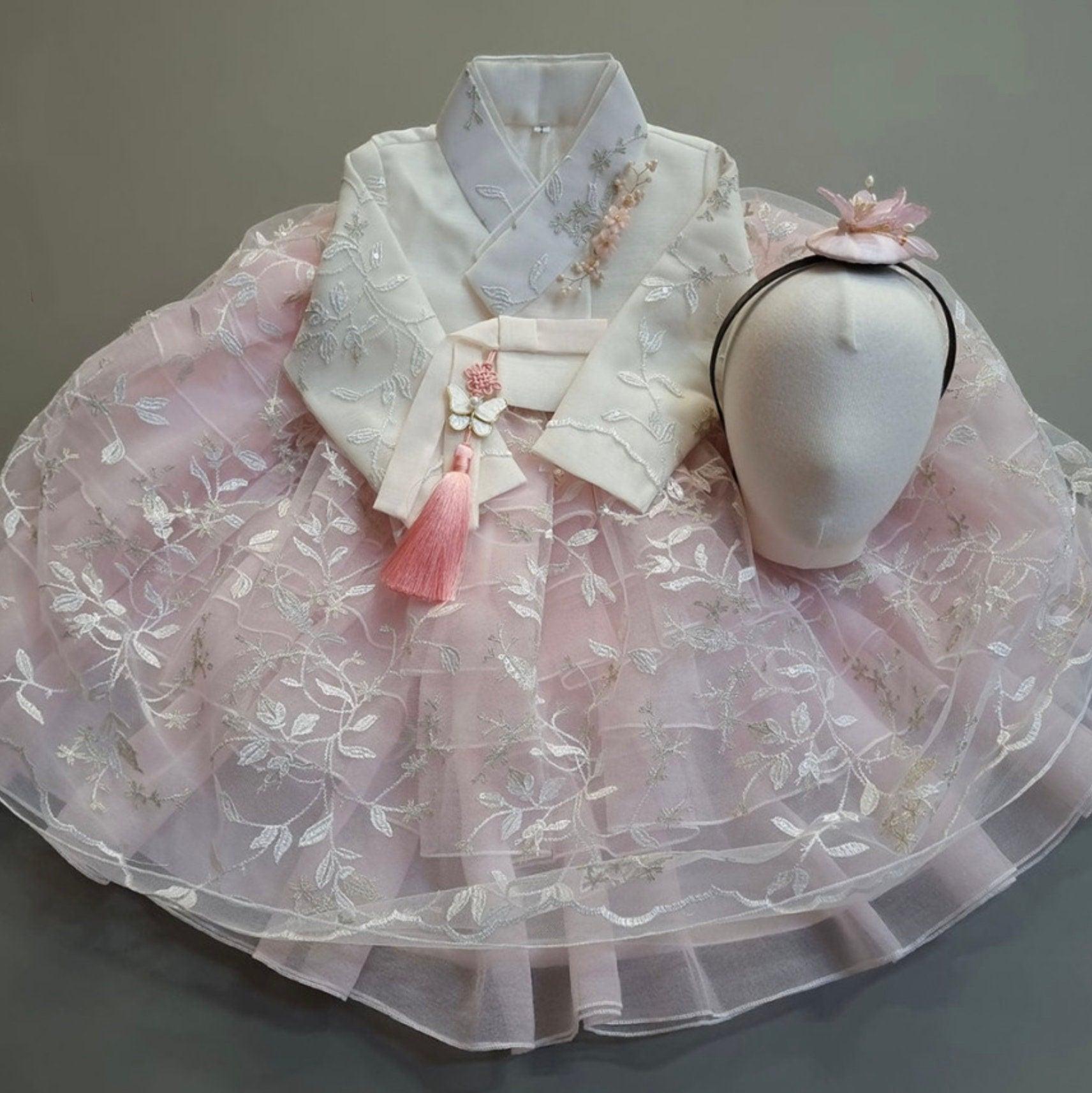 Yena Pink Dress Hanbok (Size 1~8) Girl Hanbok - Native Korean