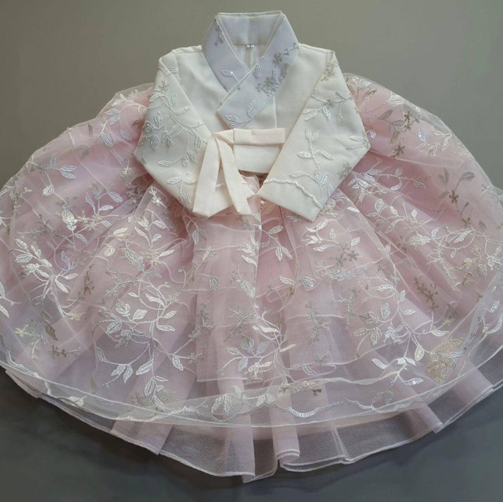 Yena Pink Dress Hanbok (Size 1~8) Girl Hanbok - Native Korean