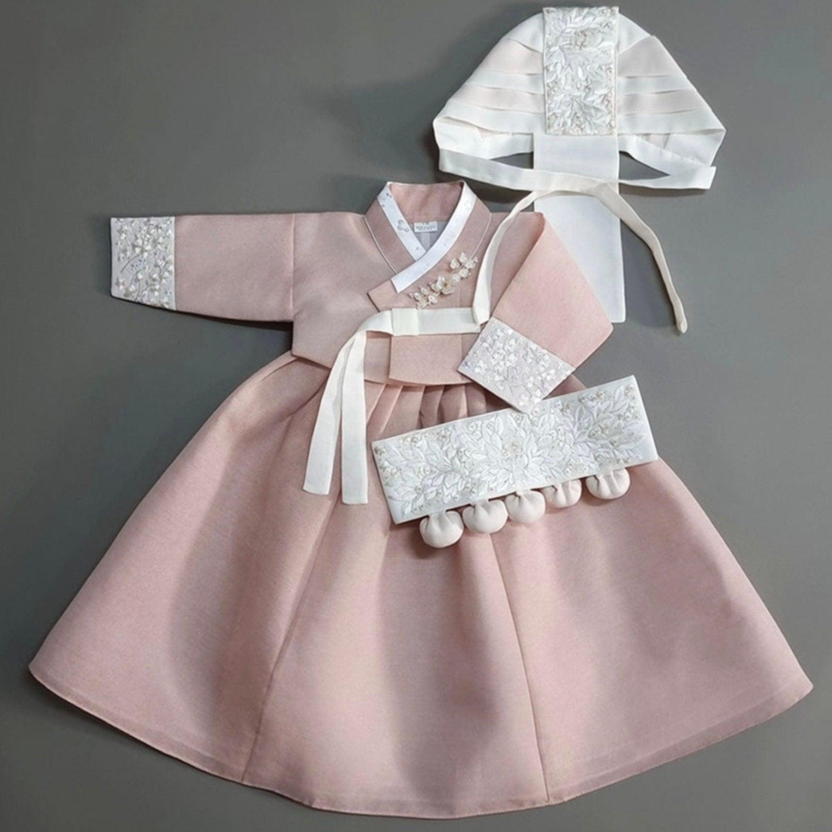 Yujin Jeogori-Coral Skirt Girl Hanbok (100D-15YR) - Native Korean