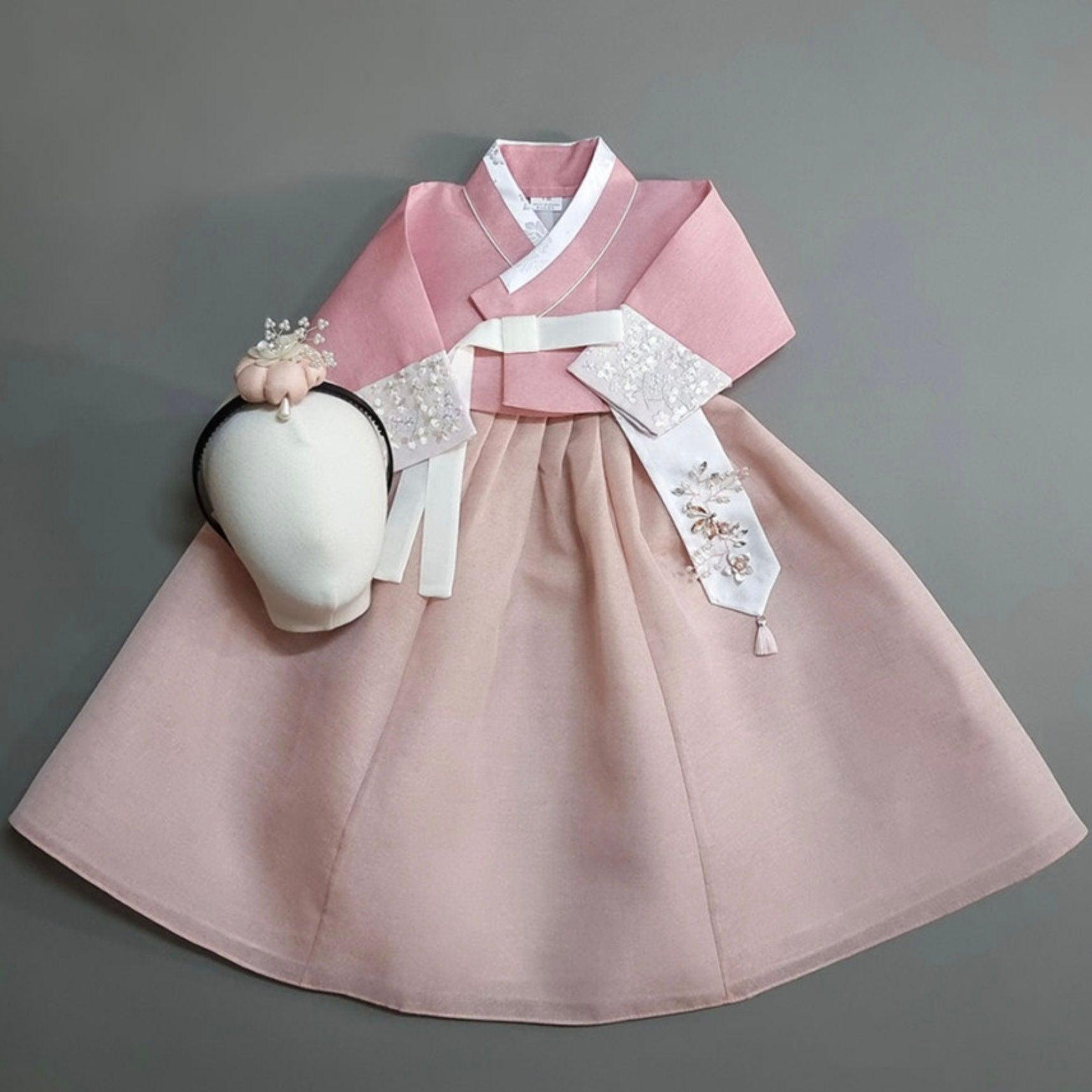 Yujin Jeogori-Coral Skirt Girl Hanbok (100D-15YR) - Native Korean