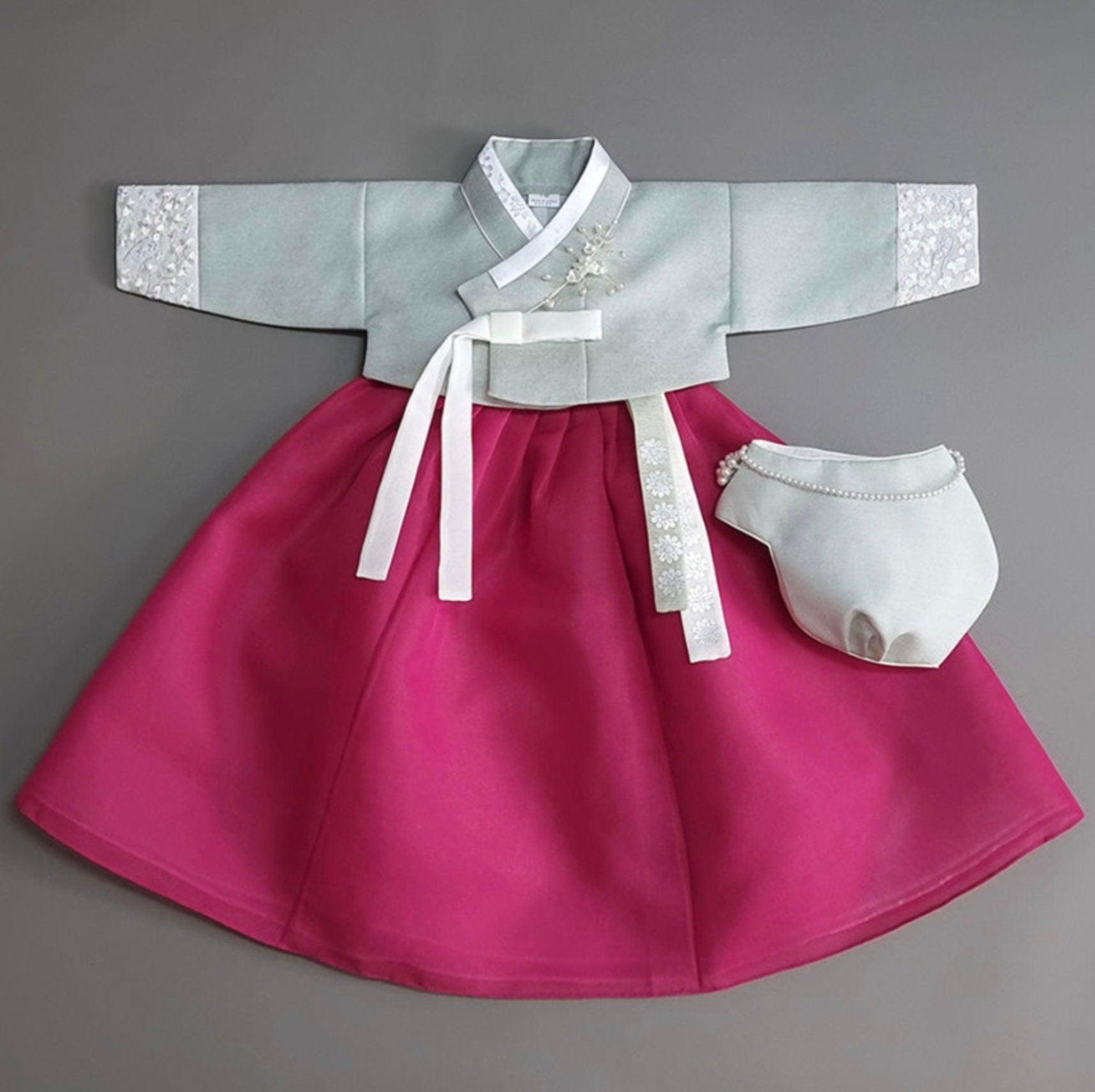 Yujin Jeogori-Magenta Skirt Girl Hanbok (100D-15YR) - Native Korean