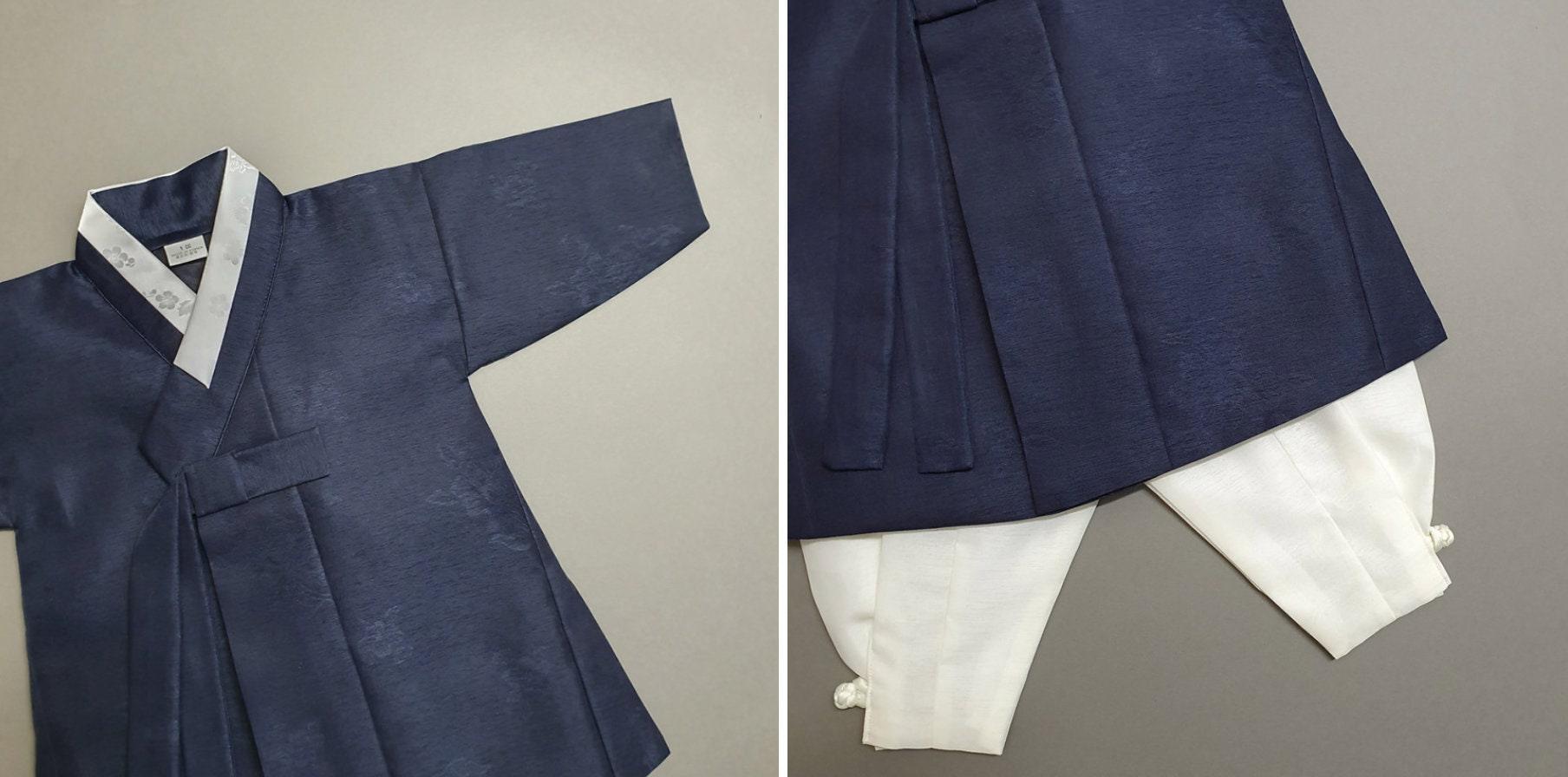 Yunwoo Navy Boy Hanbok (100D-8YR) - Native Korean