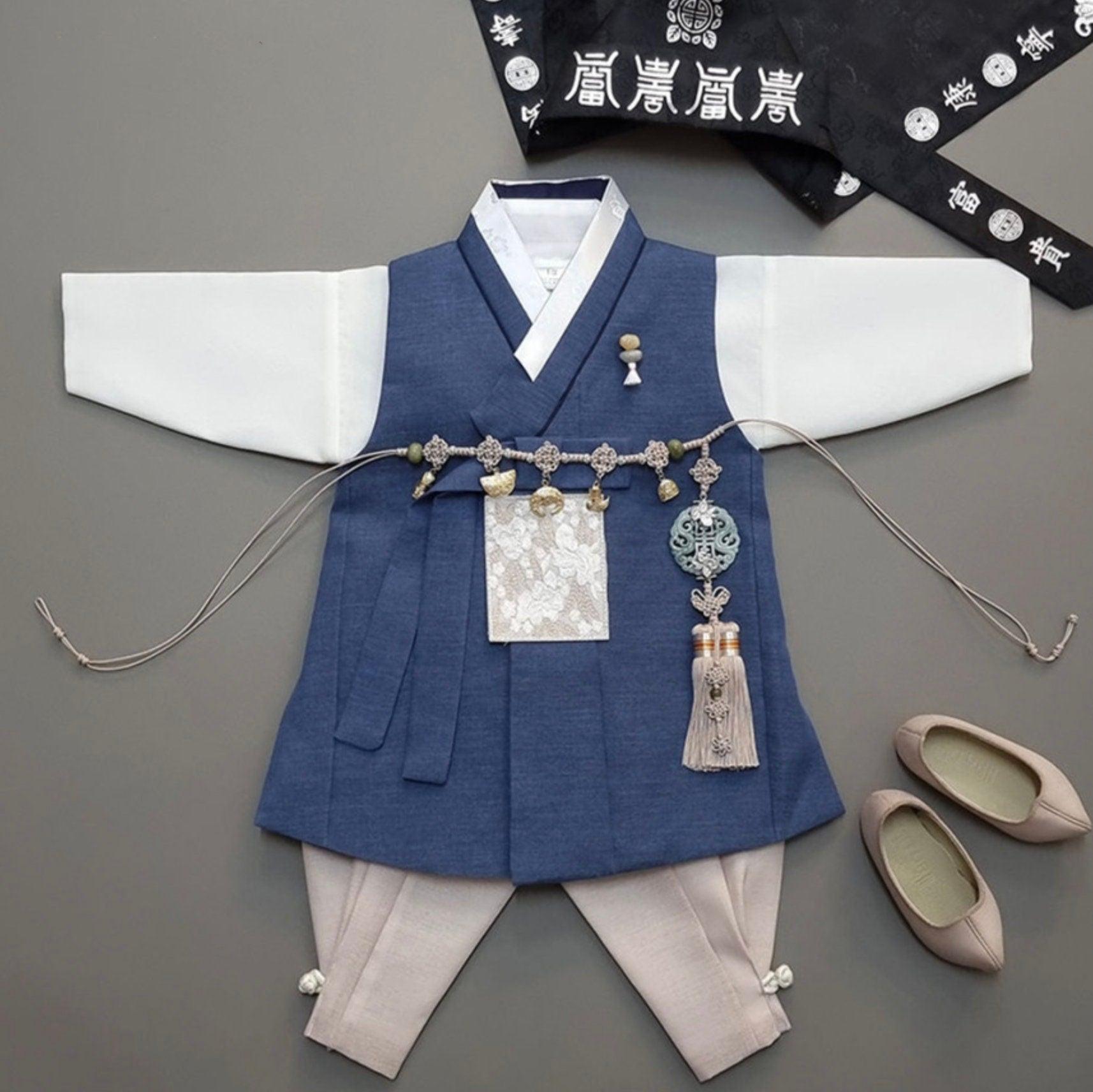 Yusin Coral Solid Boy Hanbok (100D-15YR) - Native Korean