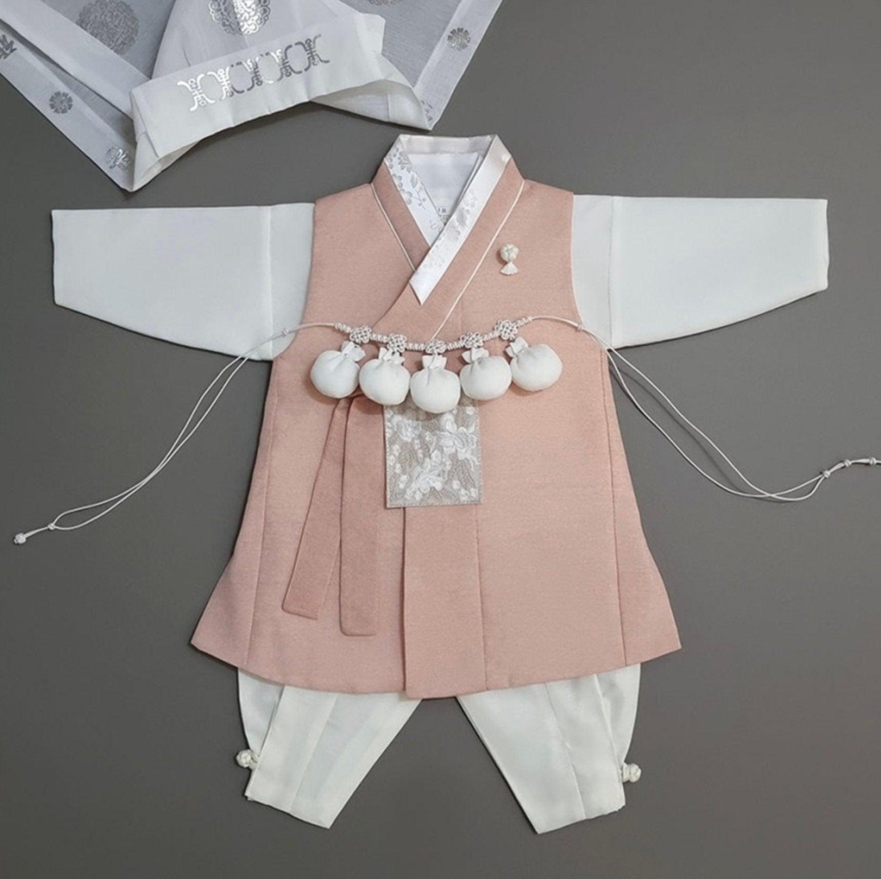 Yusin Coral Solid Boy Hanbok (100D-15YR) - Native Korean